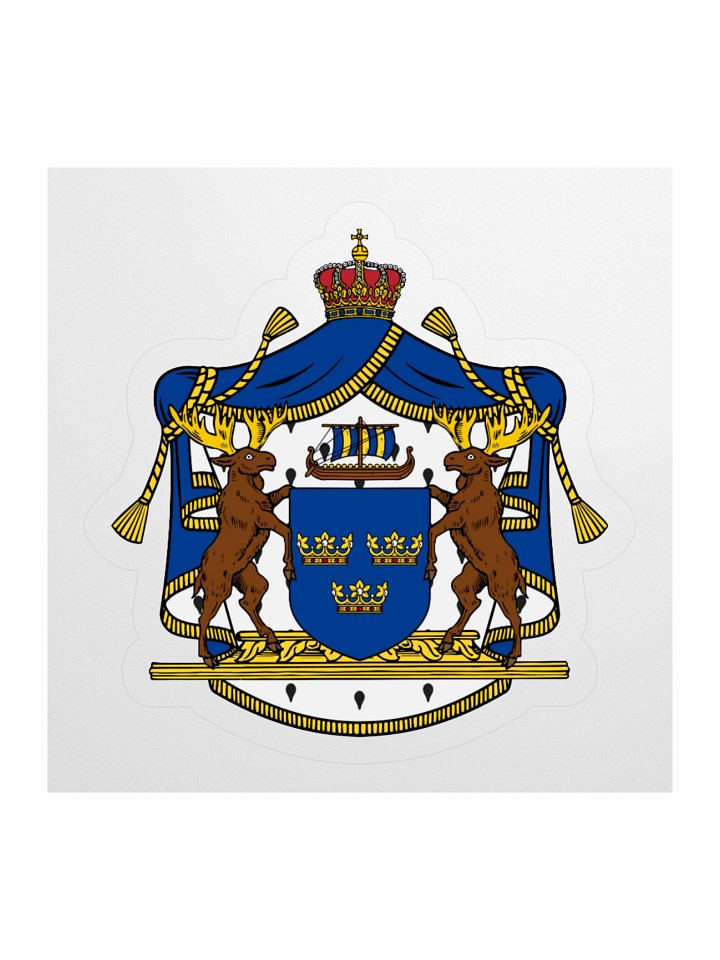 Swedish Royal Arms Kiss Cut Sticker product image (1)