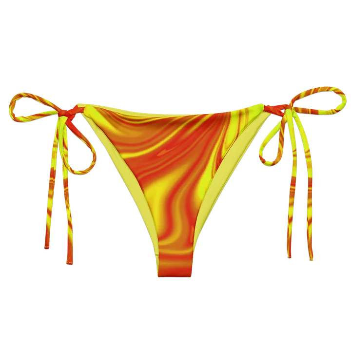 String Bikini Bottom - Yellow and Red Digital Fluid Art product image (1)