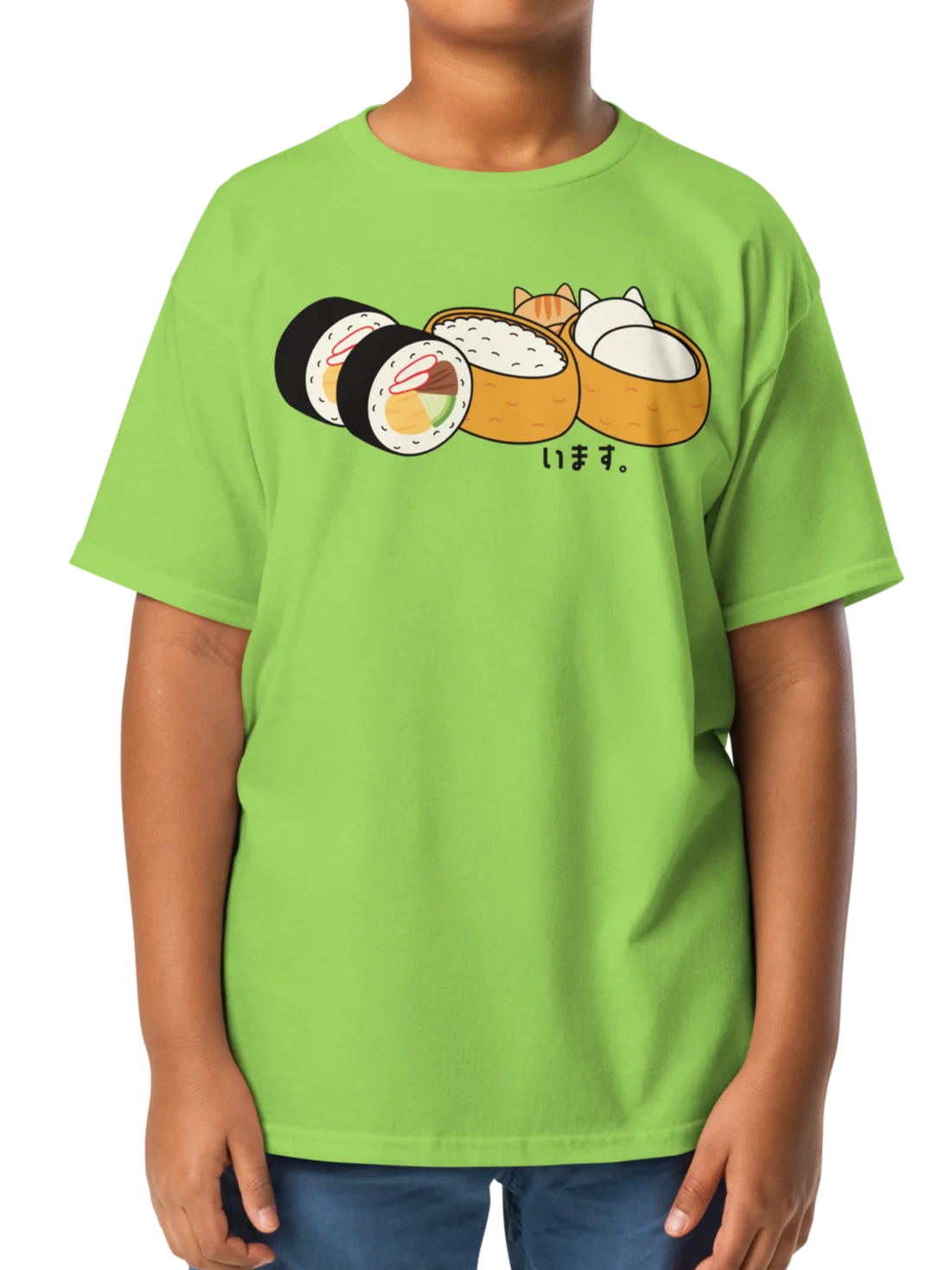 Inari Sushi and Futomaki Cat - Unisex Youth Heavyweight T-shirt product image (2)
