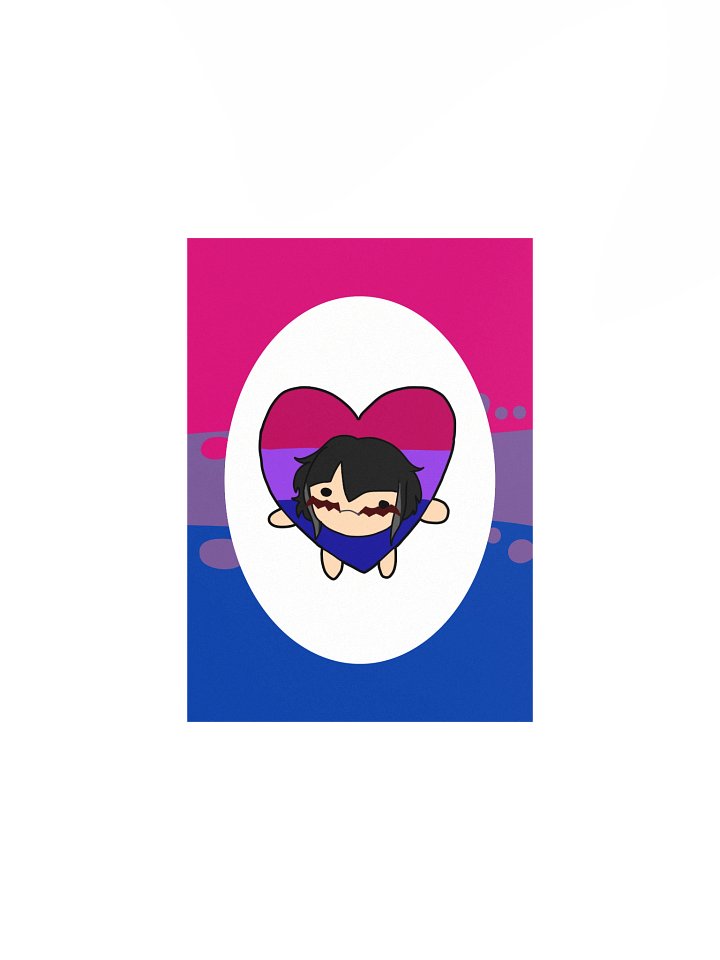 PeoVRC Bi Heart Pride Art Print product image (1)