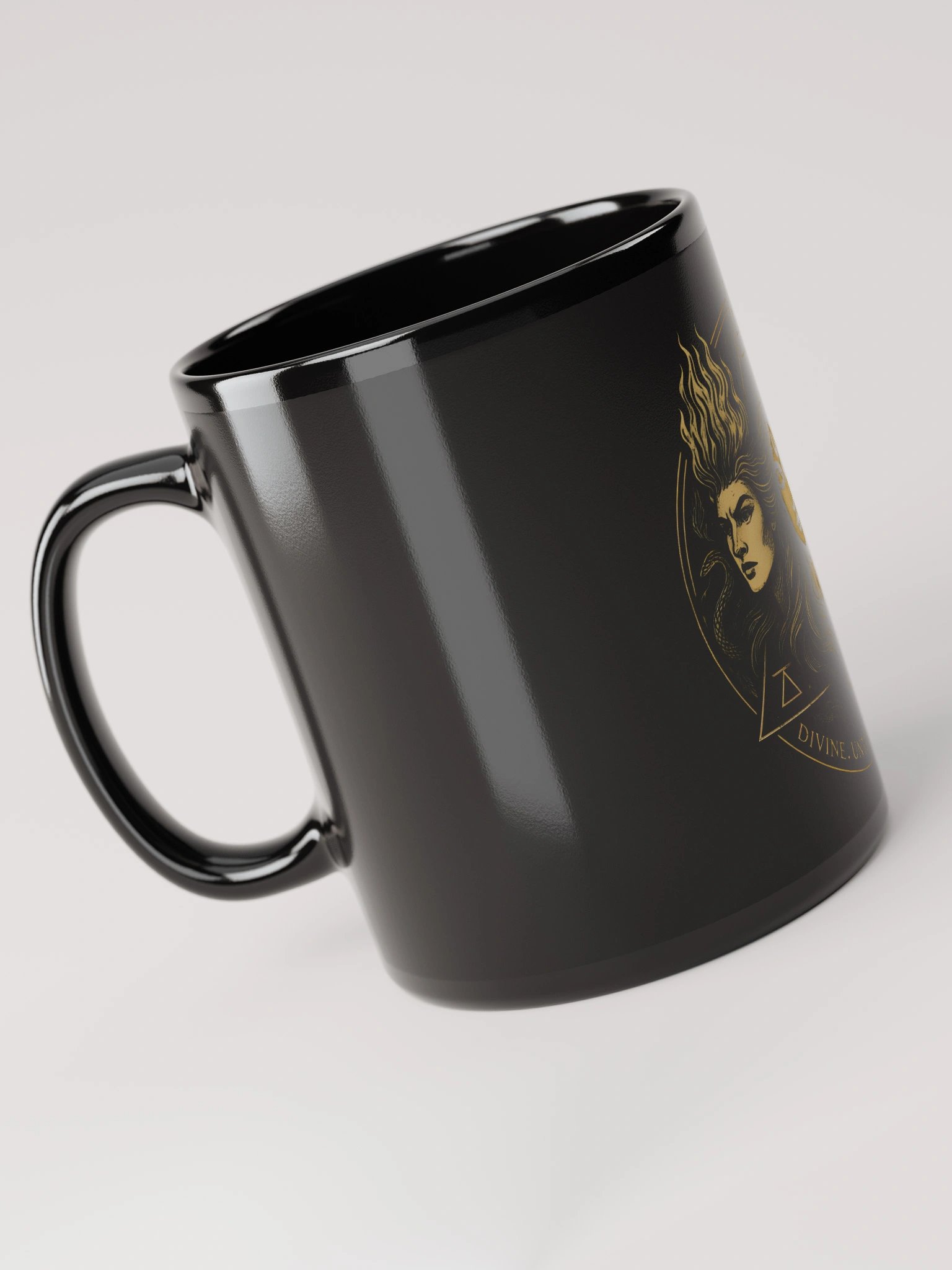 Mystical Faces Black Glossy Mug product image (5)