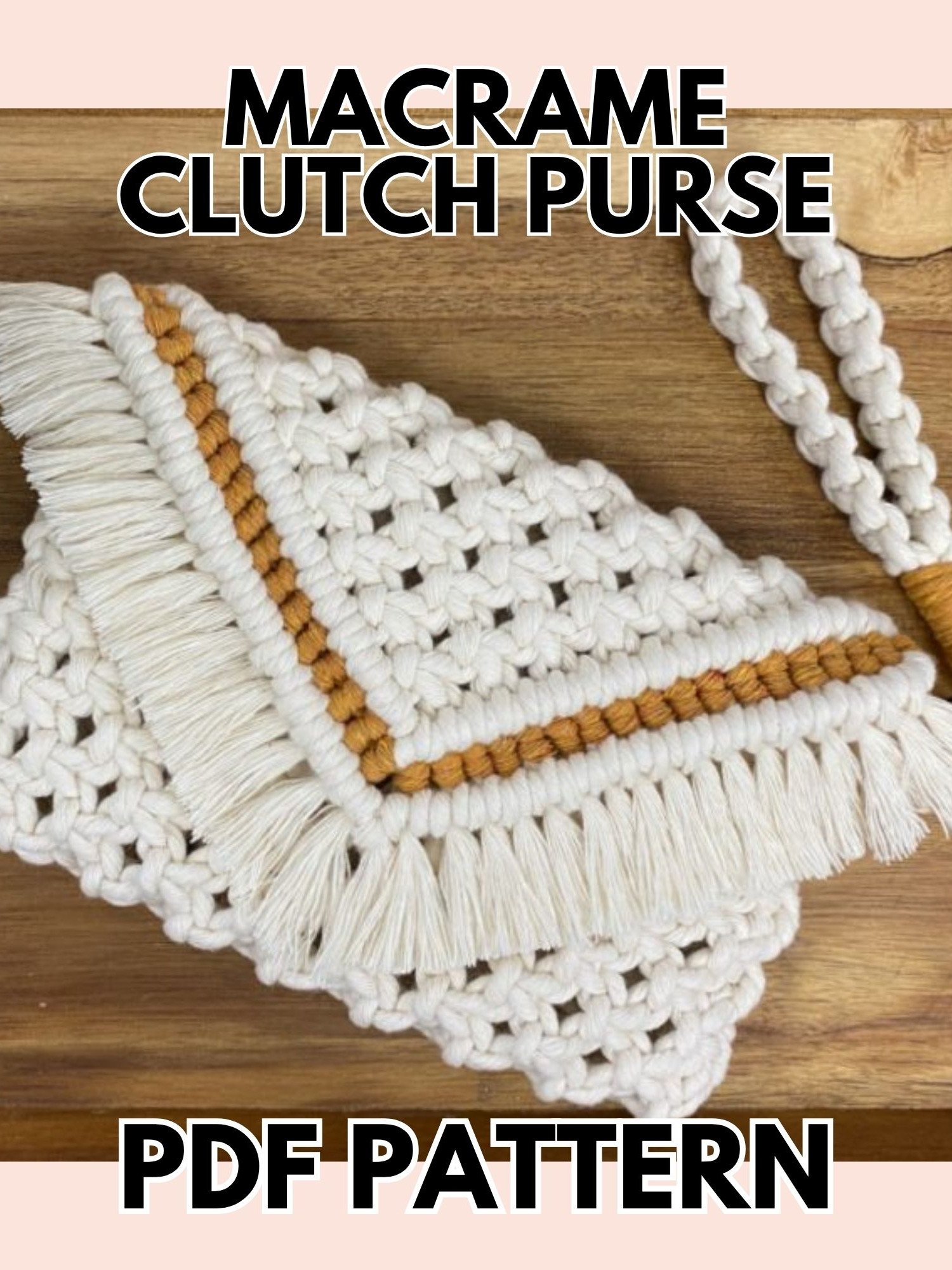 Color Pop Macrame Clutch Bag + Wristlet Pattern (Digital PDF Pattern) product image (1)