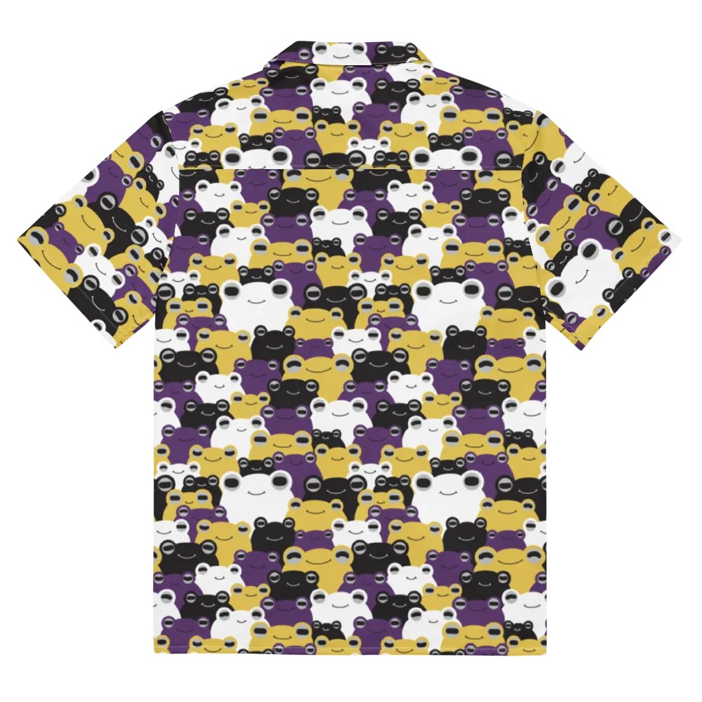 Frog-waiian Shirt Nonbinary Flag Colors product image (11)