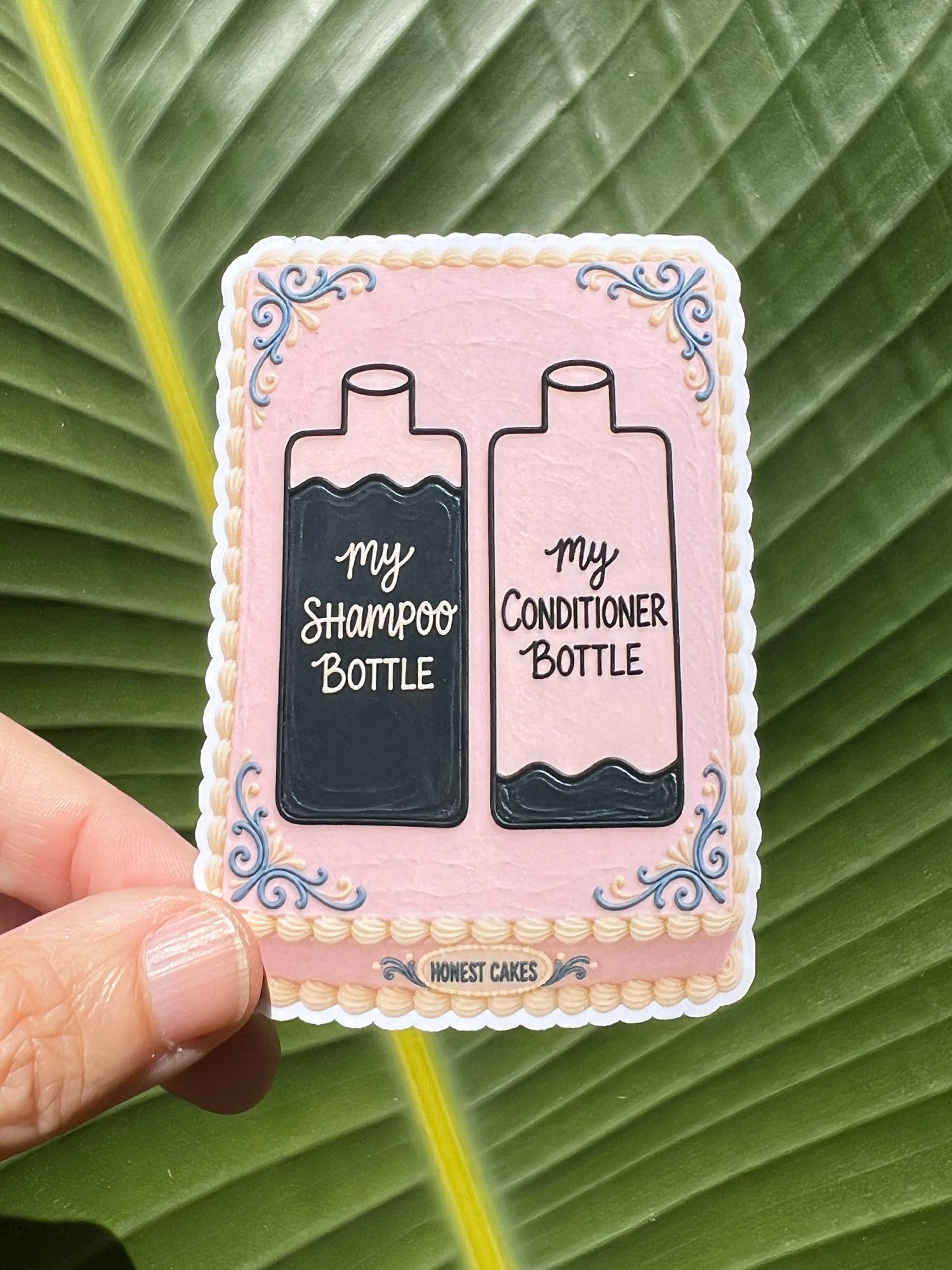 VINYL STICKER: Shampoo vs Conditioner Struggle, Water Bottle Decal - FREE SHIPPING product image (1)