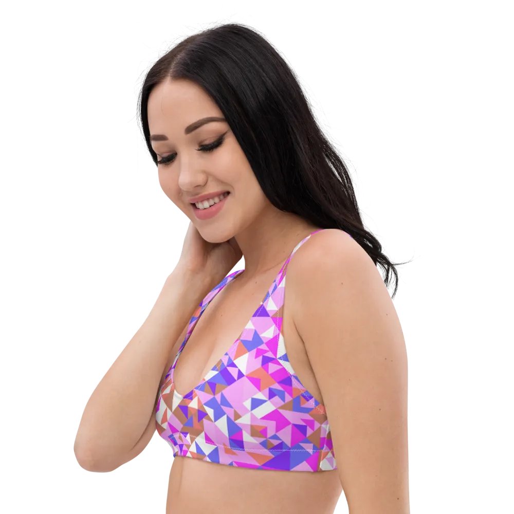 Colorful Vector Patterns Design Padded Bikini Top - v4 product image (5)