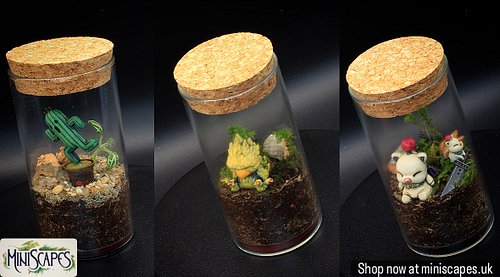 This week, check out some of our final fantasy inspired mini terrariums, some of which are still available for purchase! 

If...