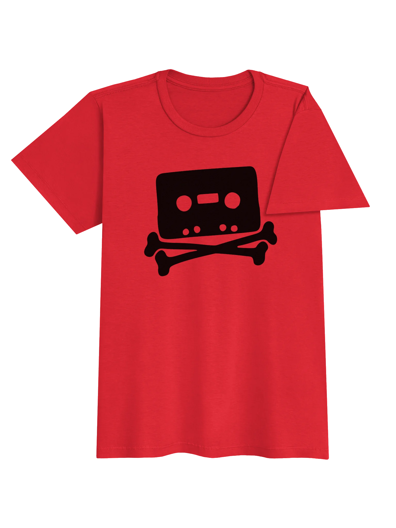 Cassette Tape Skull & Crossbones Gildan Women's Basic Softstyle product image (1)
