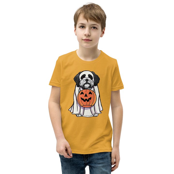 Halloween Shih Tzu(Black & White) Youth T-Shirt product image (1)