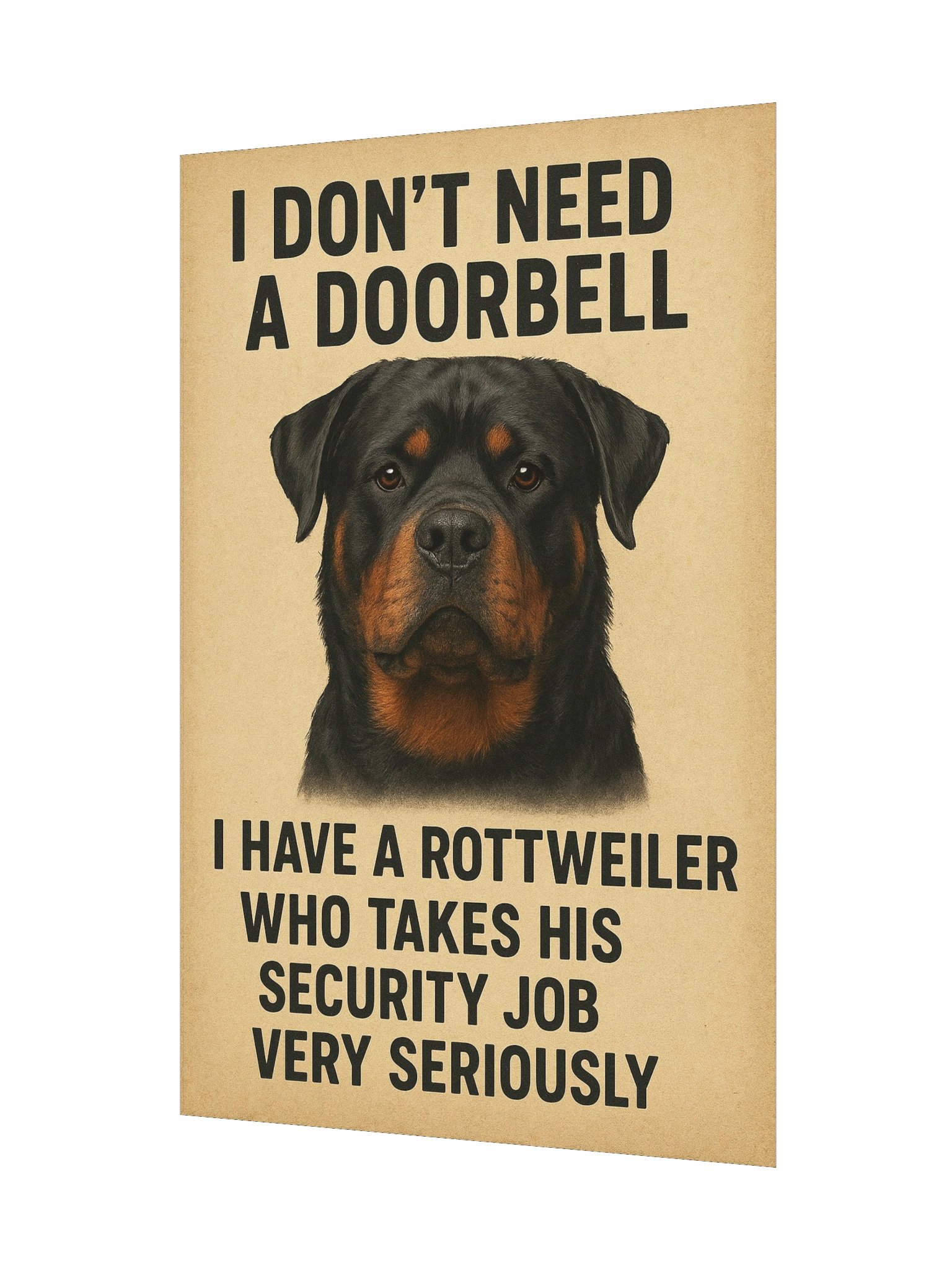 Serious Rottweiler Security Poster product image (8)