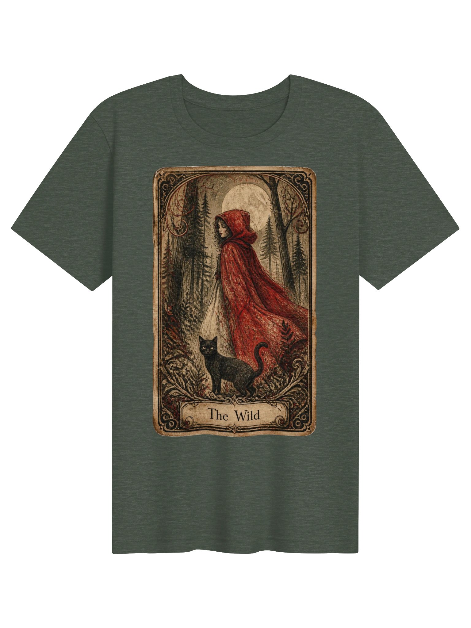Little Red Riding Hood Dark Fairytale Shirt, Tarot Inspired Graphic Tee product image (2)