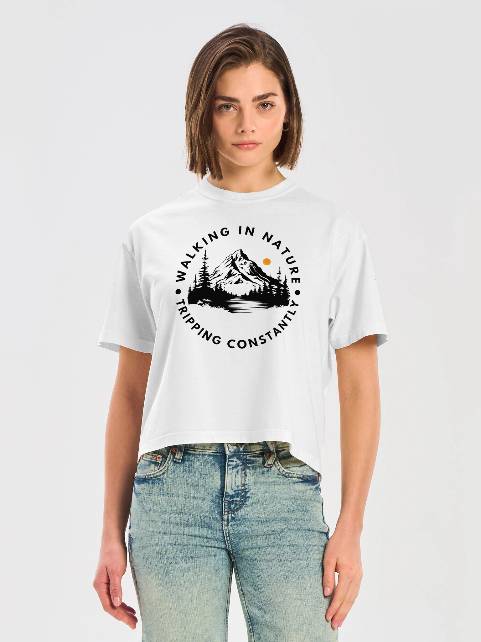 Walking in Nature, Tripping Constantly Women's Boxy T-Shirt product image (13)