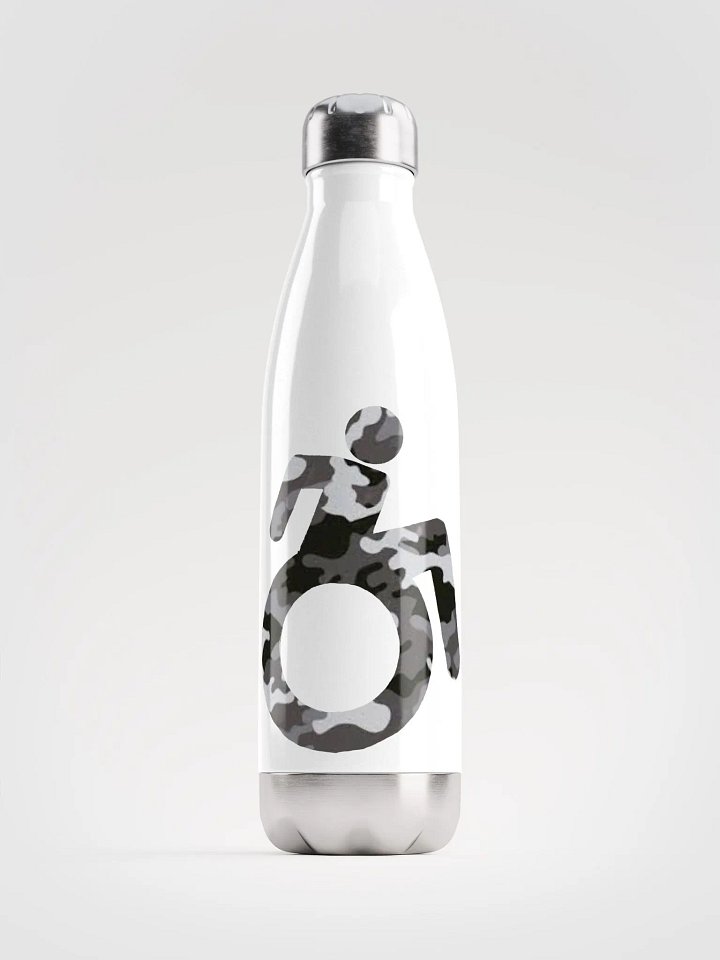 Wheelie, Dark Gray Camo SS Water Bottle product image (1)