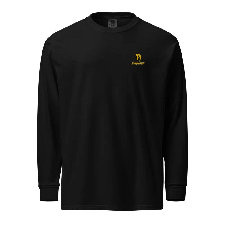 Rough & Distressed Yellow 'ABOMINATION' Long Sleeve Shirt product image (1)