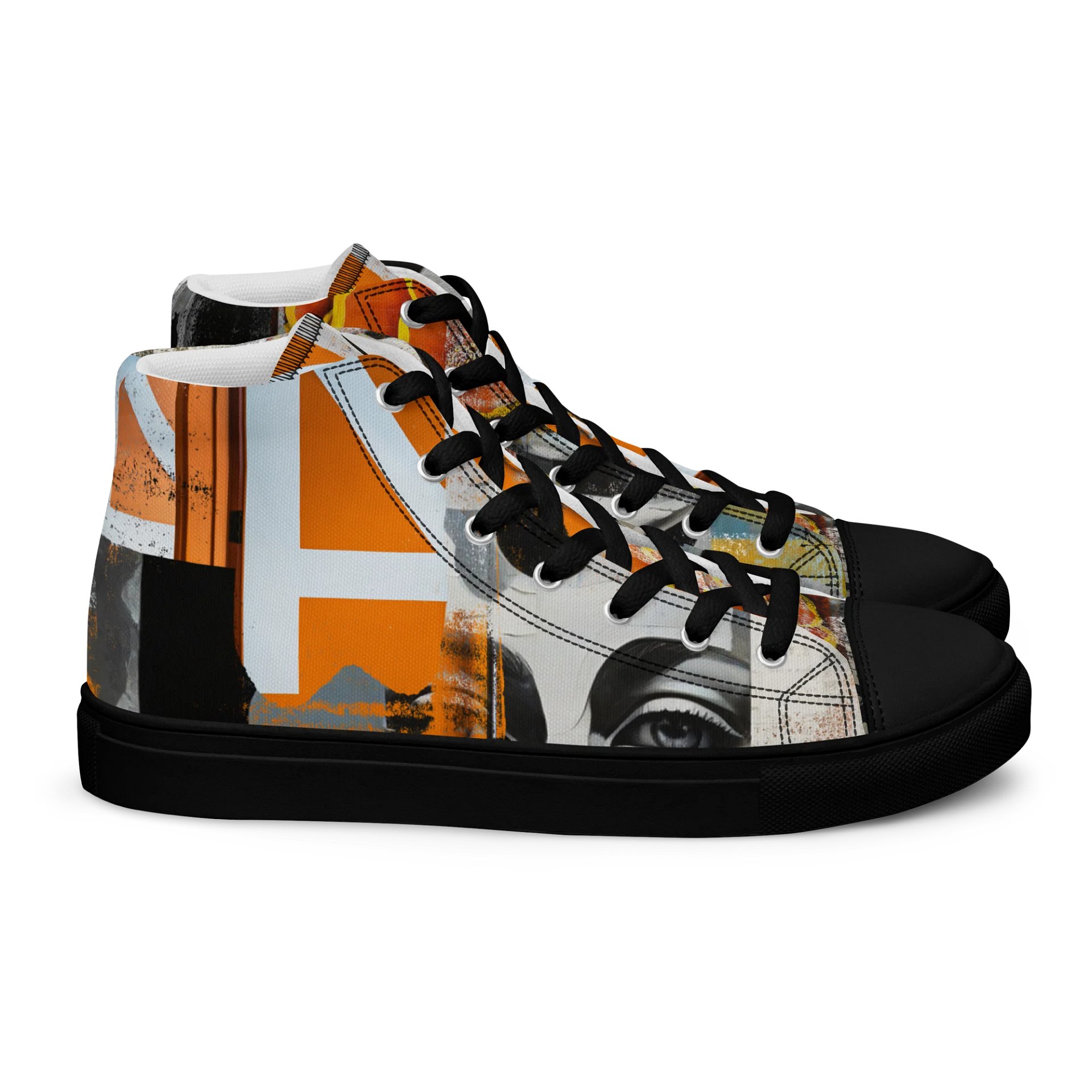 Mixed Media Artwork High Top Shoes product image (2)