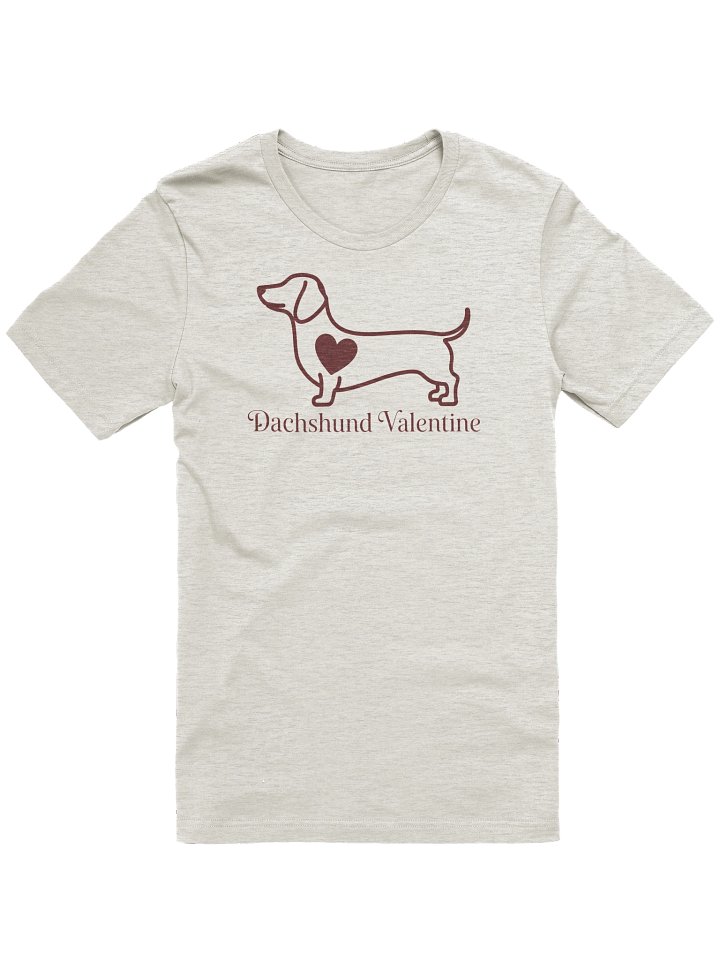 Dachshund Valentine Shirt – Minimal Wiener Dog Heart Tee for Dog Lovers & Dog Moms product image (2)