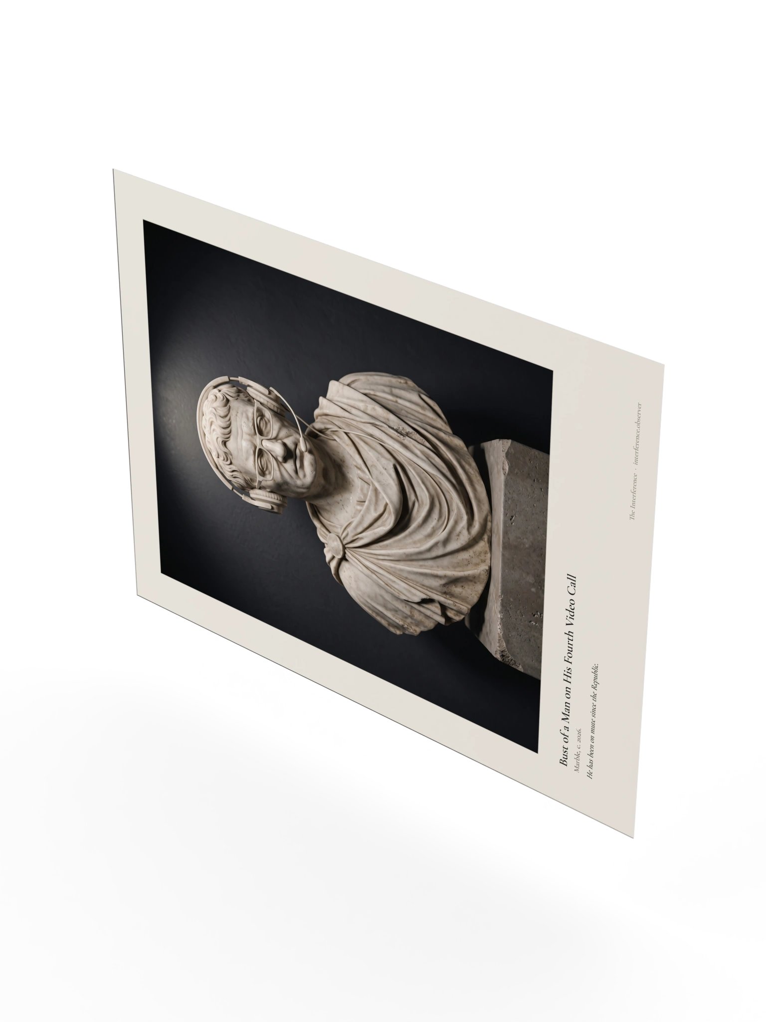 Bust of a Man on His Fourth Video Call product image (9)