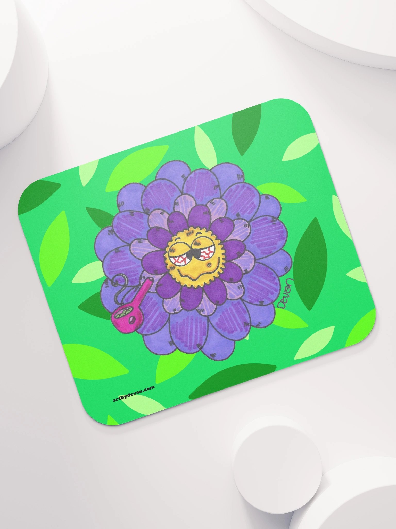 Purple Stoner Flower Mousepad product image (7)