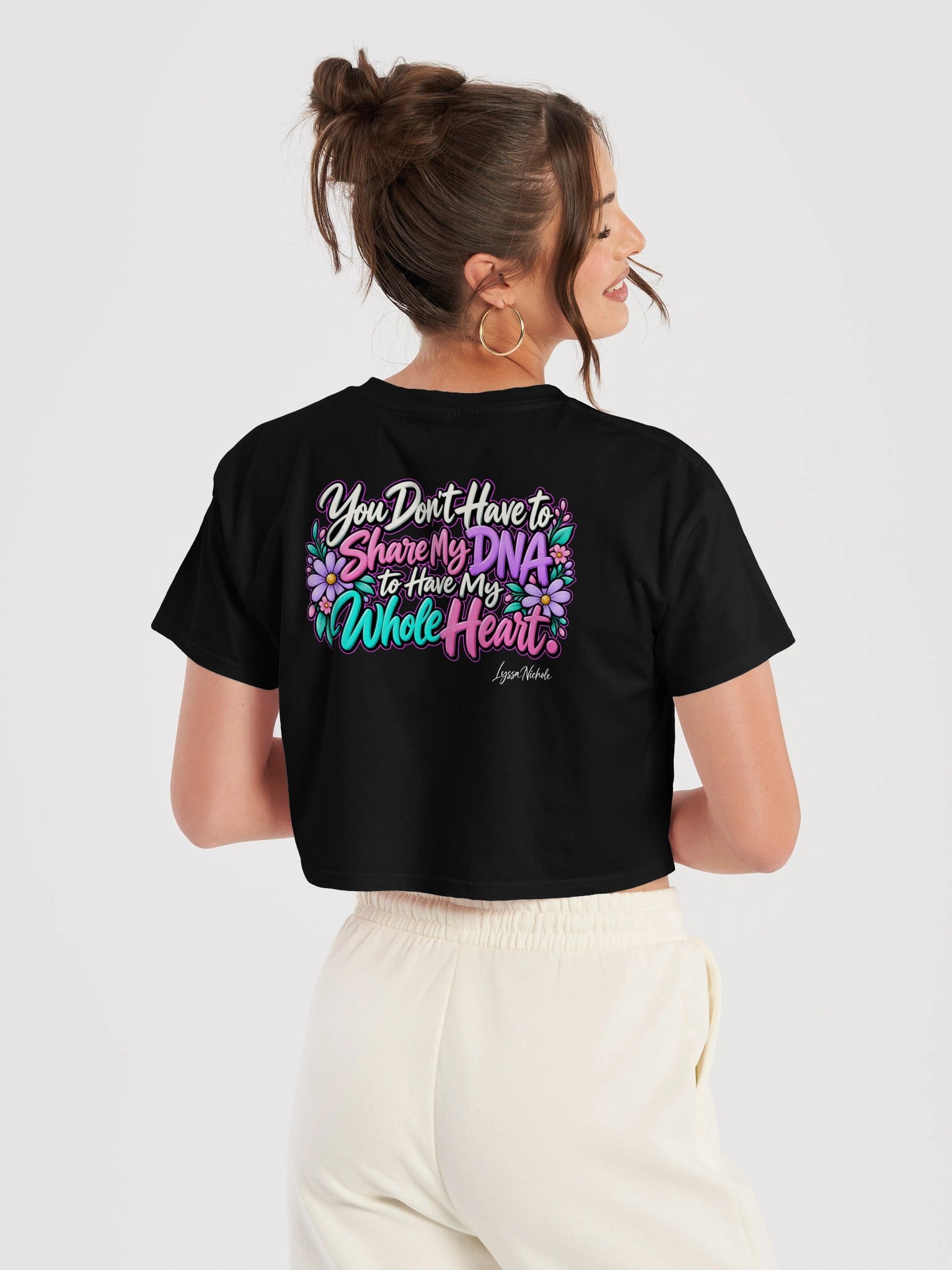 Whole Heart Floral Quote Crop Top product image (6)