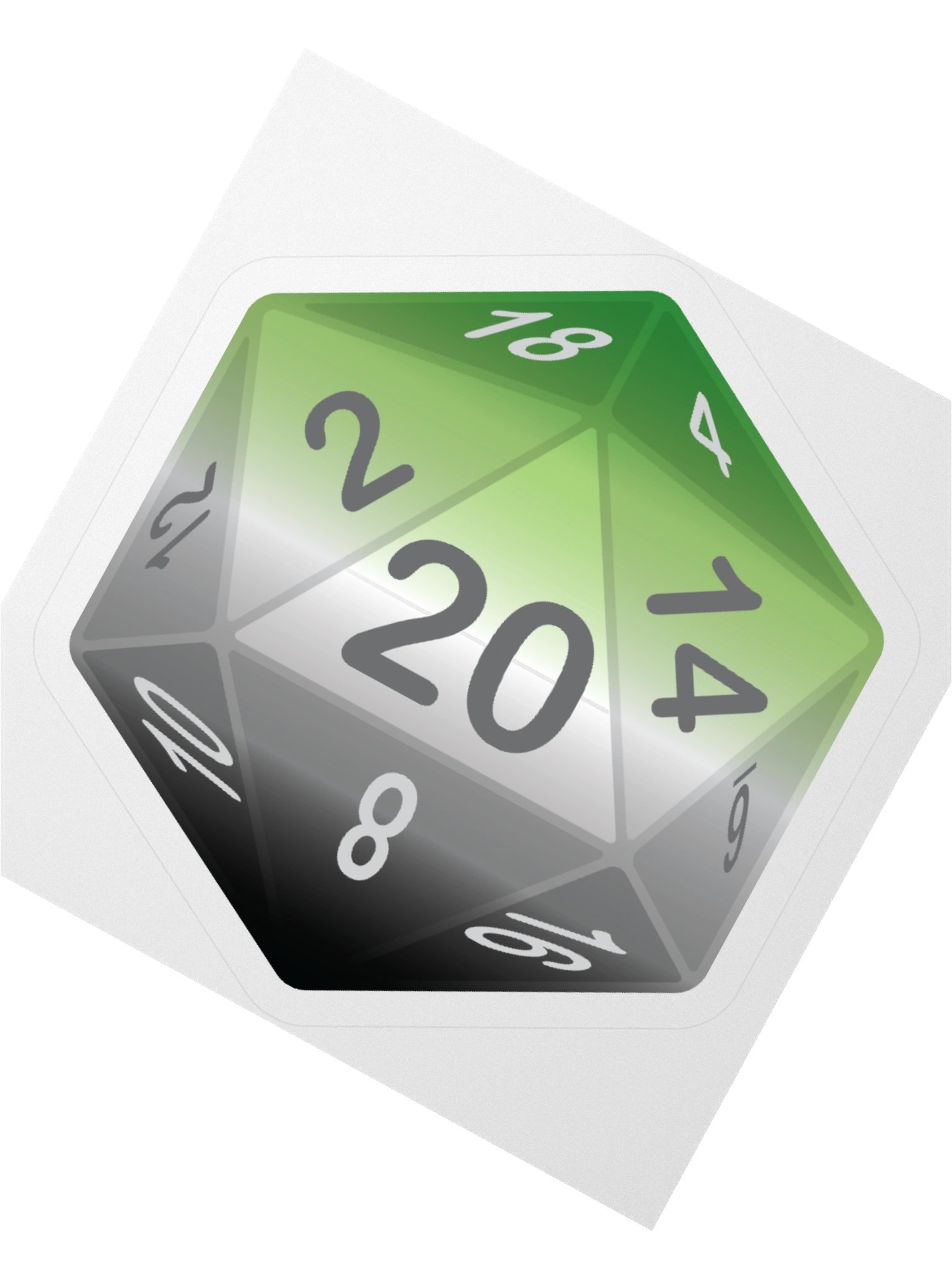 Aromantic Pride D20 Sticker product image (6)