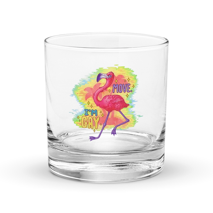 Move, I'm Gay Rocks Glass product image (1)