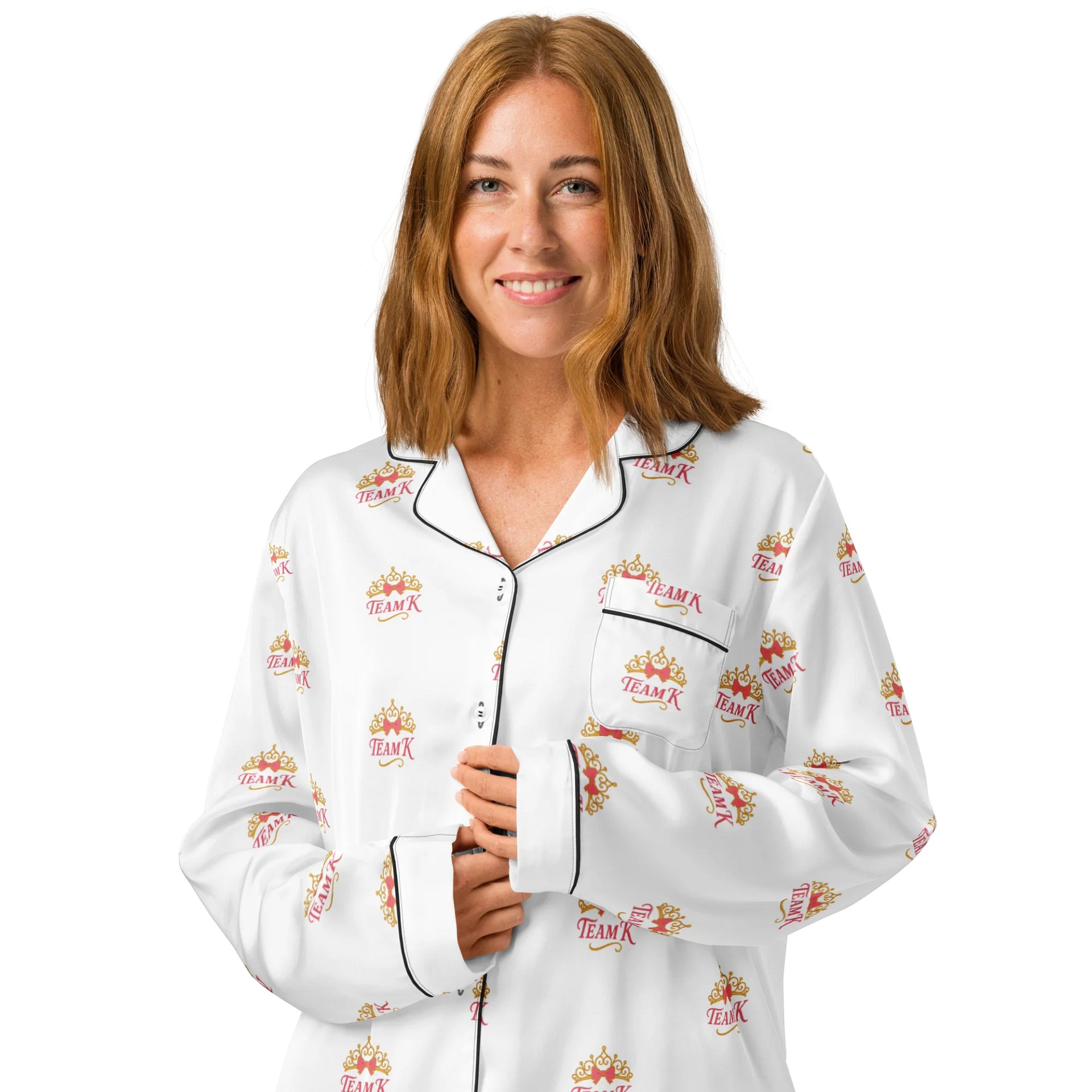Team K (V-1) Women's Long Sleeve Pajama Top product image (3)