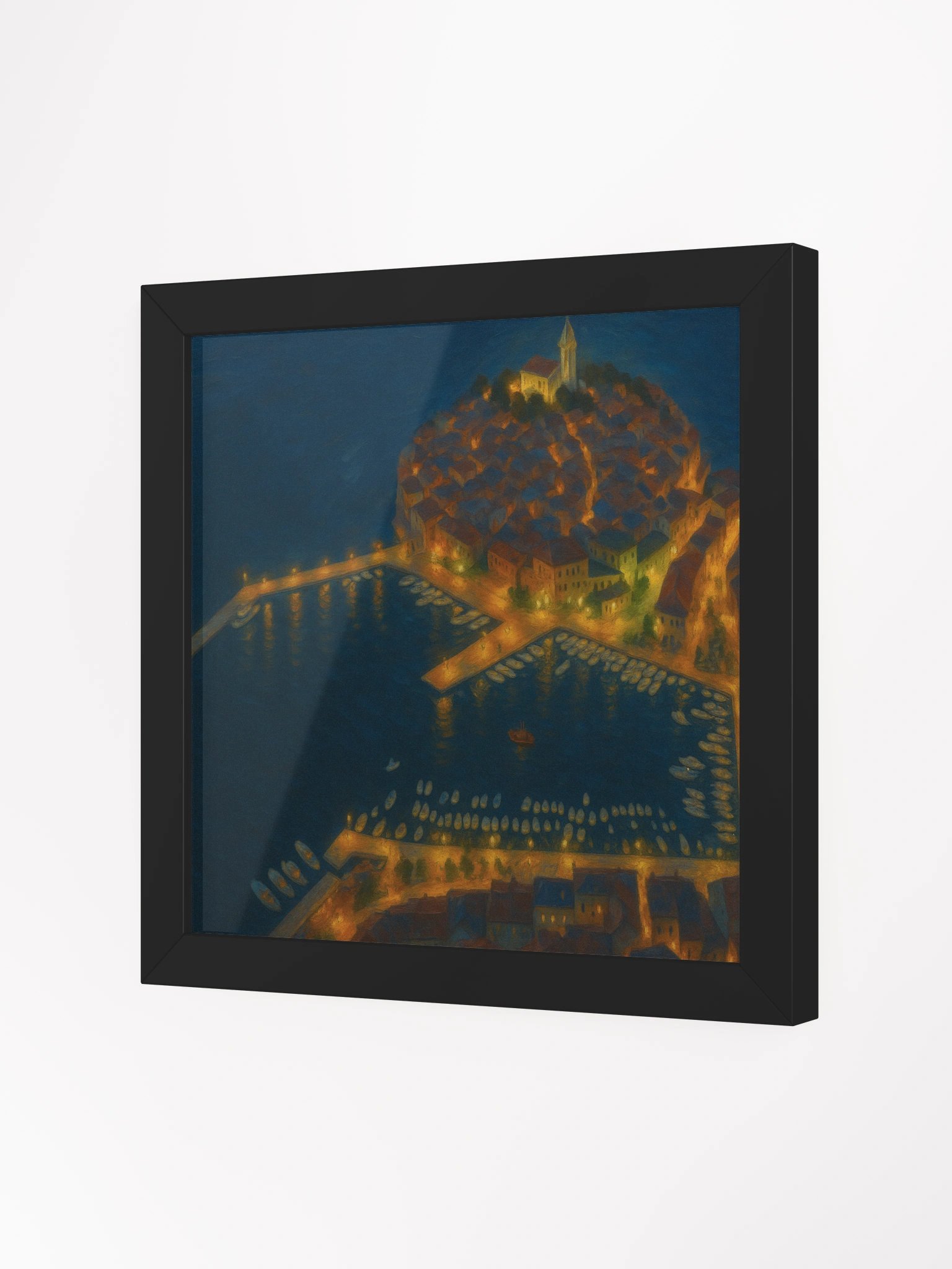 Twilight Harbor: A Coastal Town's Glow product image (2)