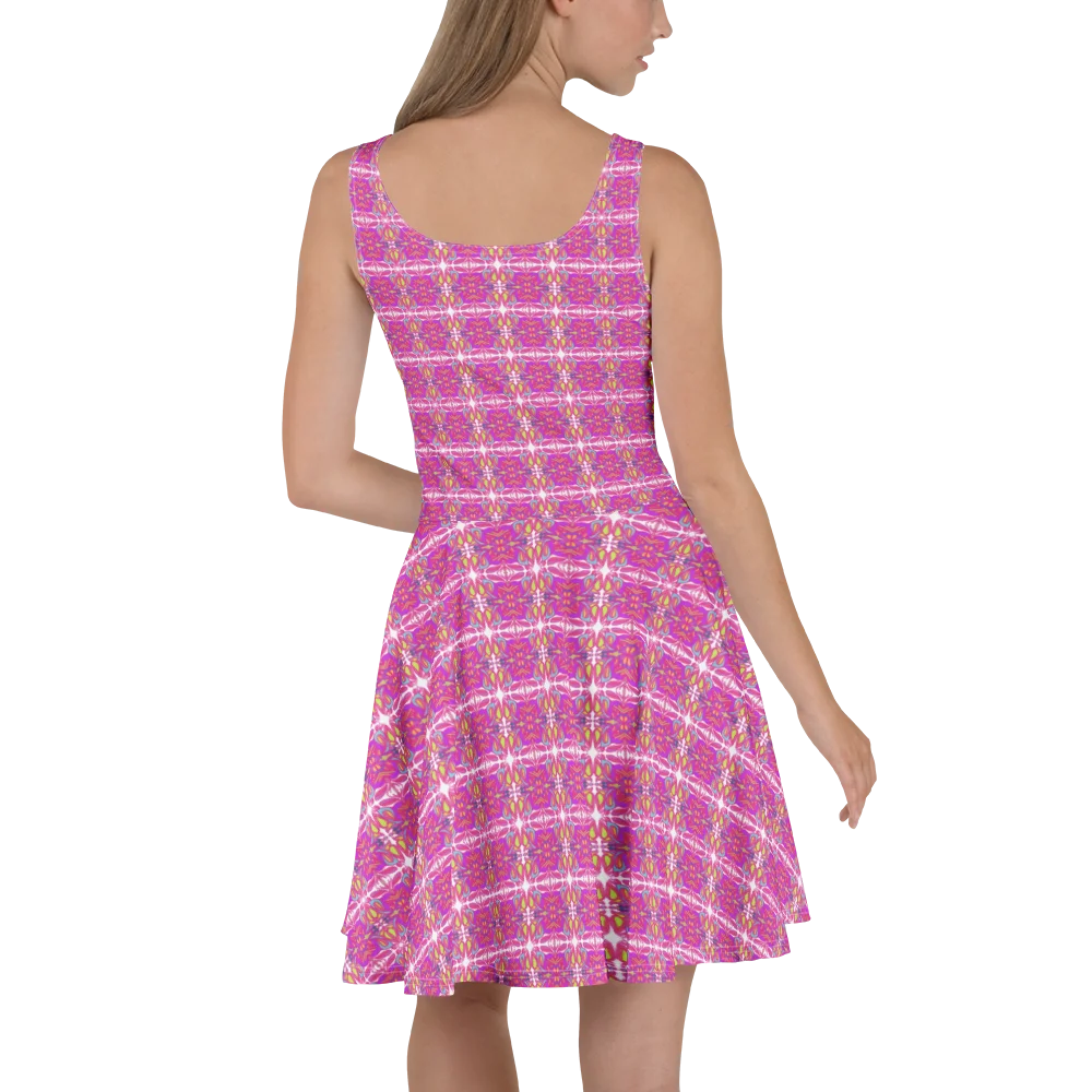 Mellow Magenta Skater Dress (White) product image (4)