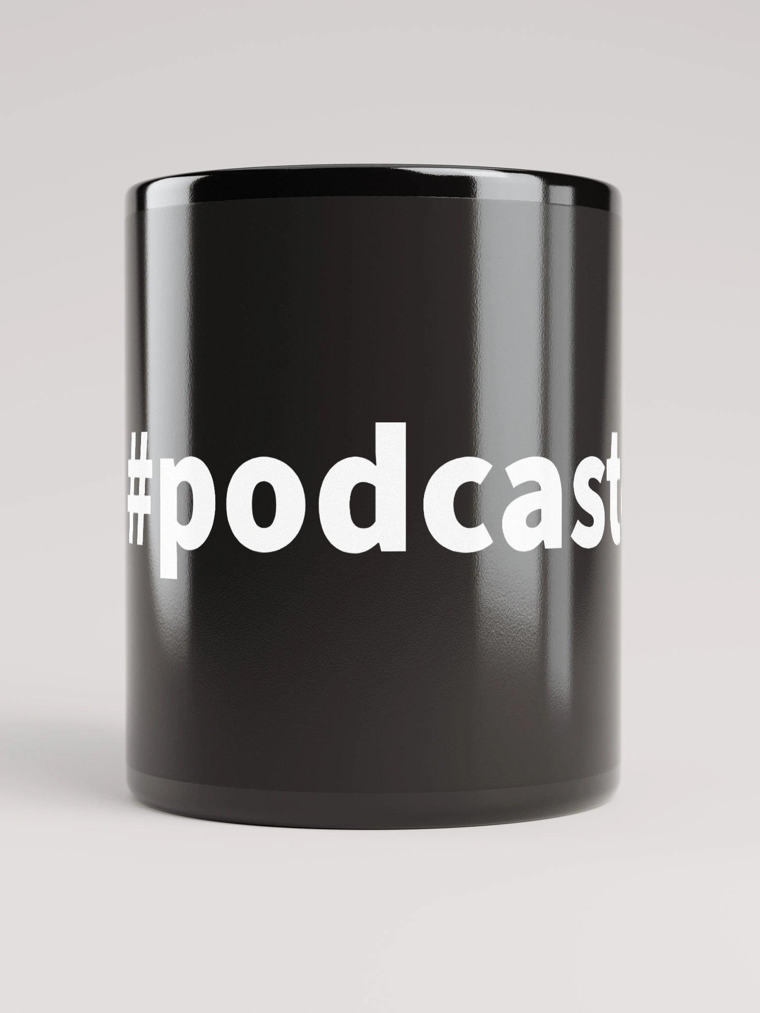 Podcaster Hashtag Ceramic Mug - Black product image (1)