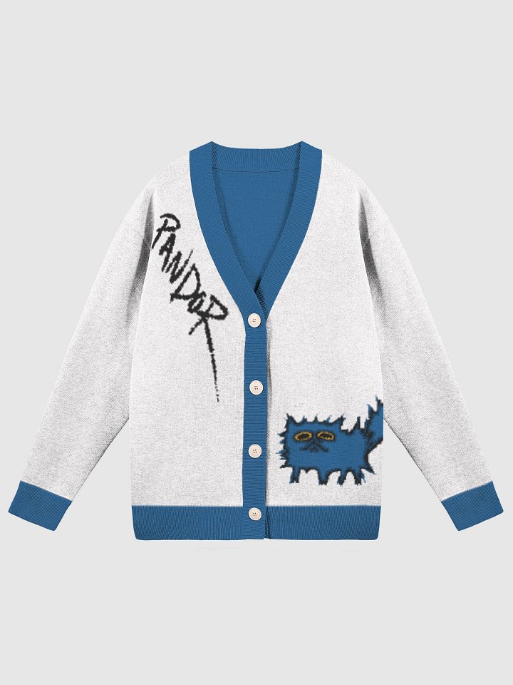 Scrungled Blue Cat Cardigan product image (3)