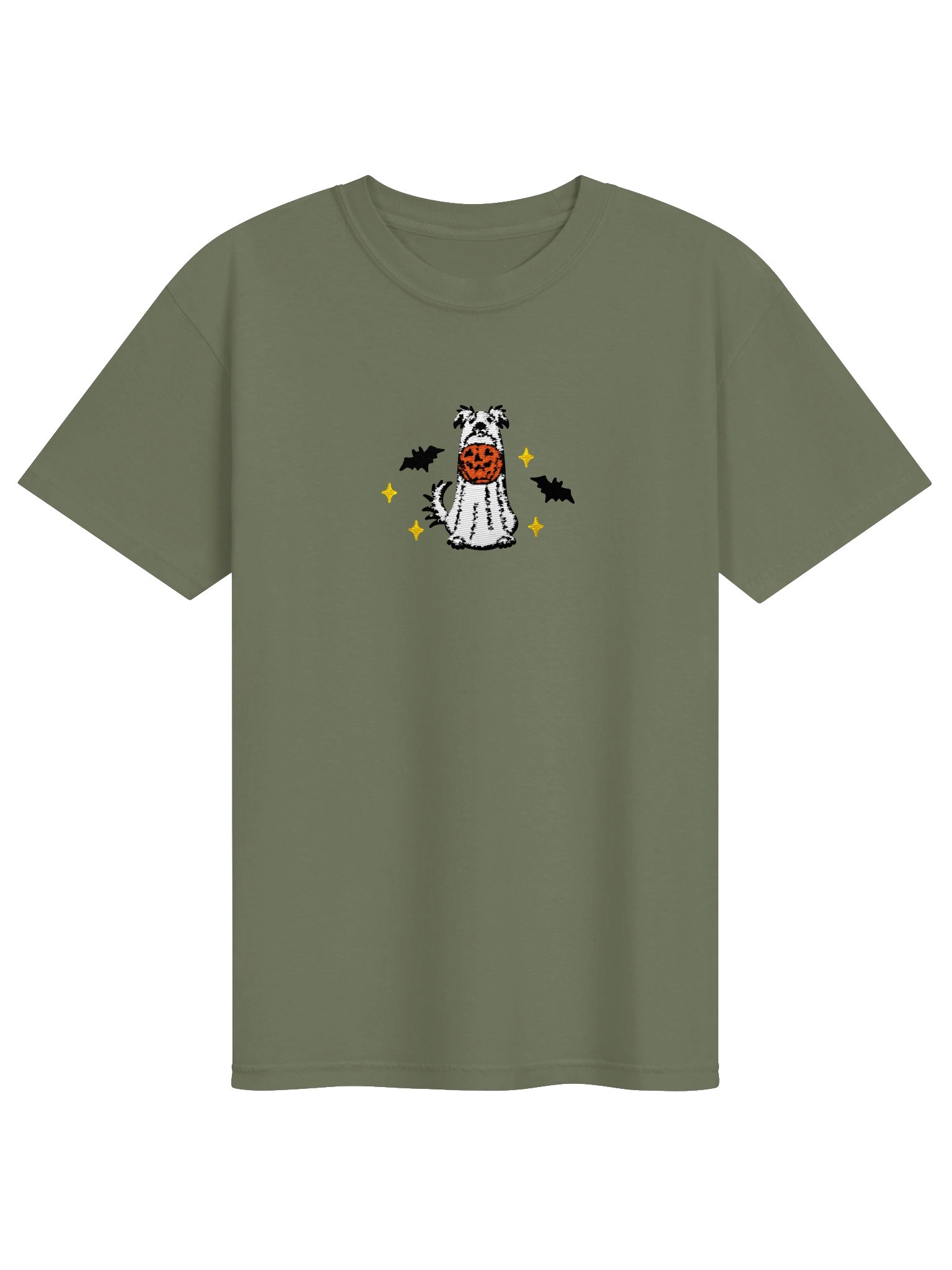 Halloween Borzoi(White) Embroidered T-Shirt product image (9)
