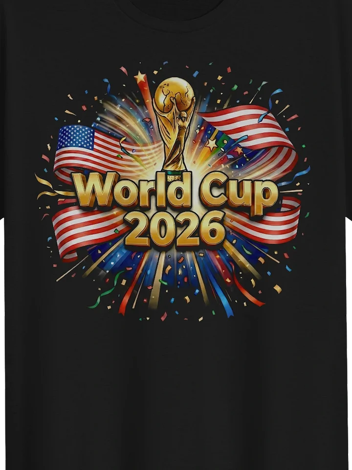 World Cup 2026 Gold Trophy American Flag Graphic Tee product image (2)