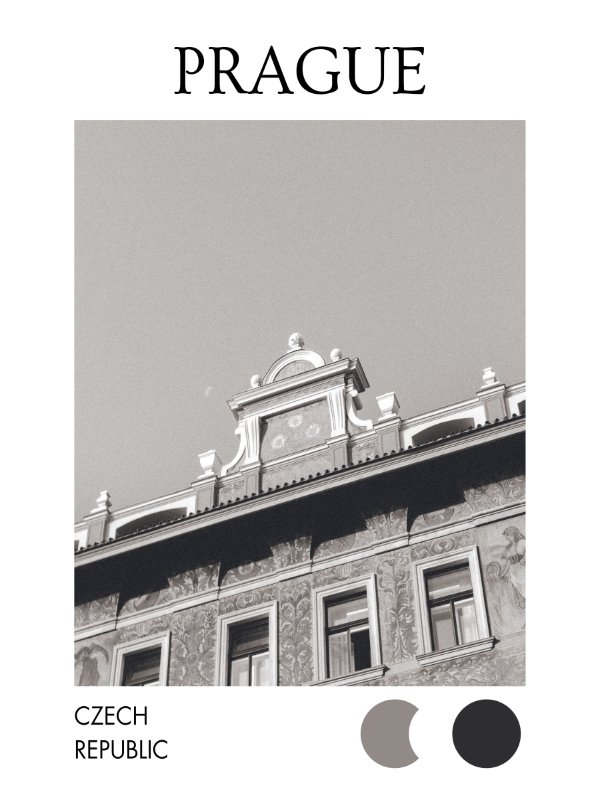 Buildings of Prague III - Black & White / Digital product image (1)