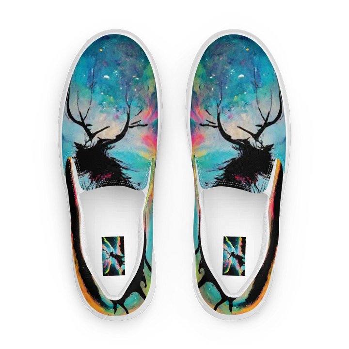 abstract cosmic stag, Men's Slip-On canvas Shoes product image (1)