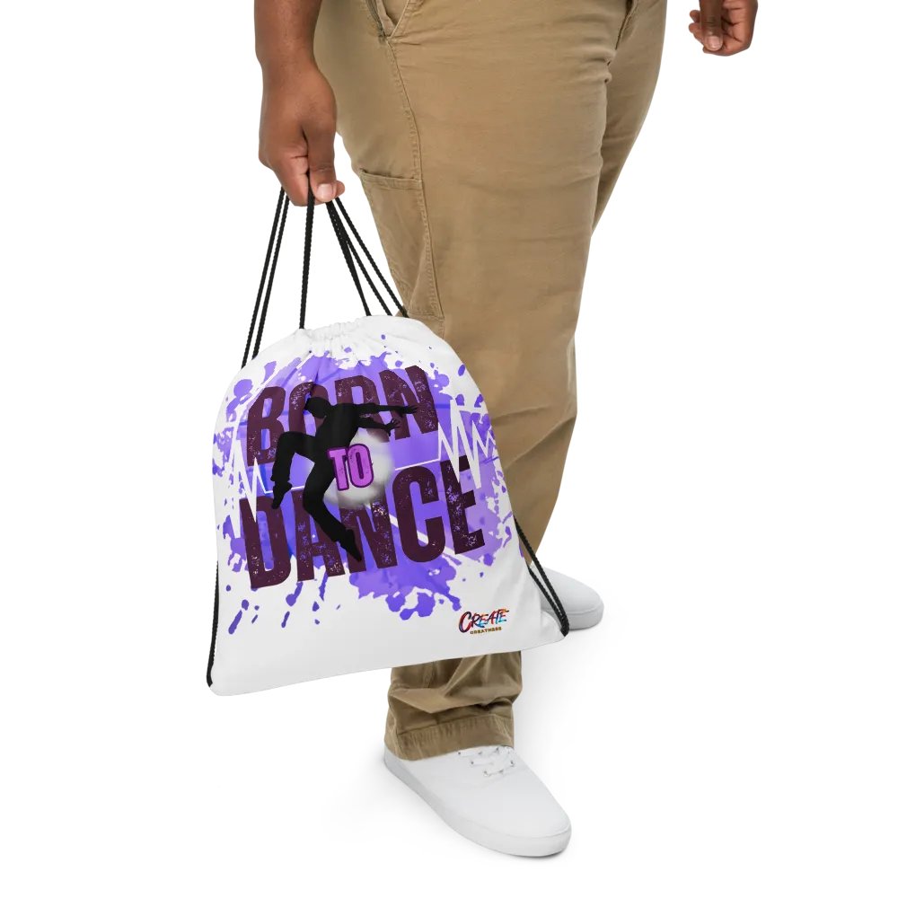 Born to Dance His Silhouette Full Print Drawstring Bag product image (3)