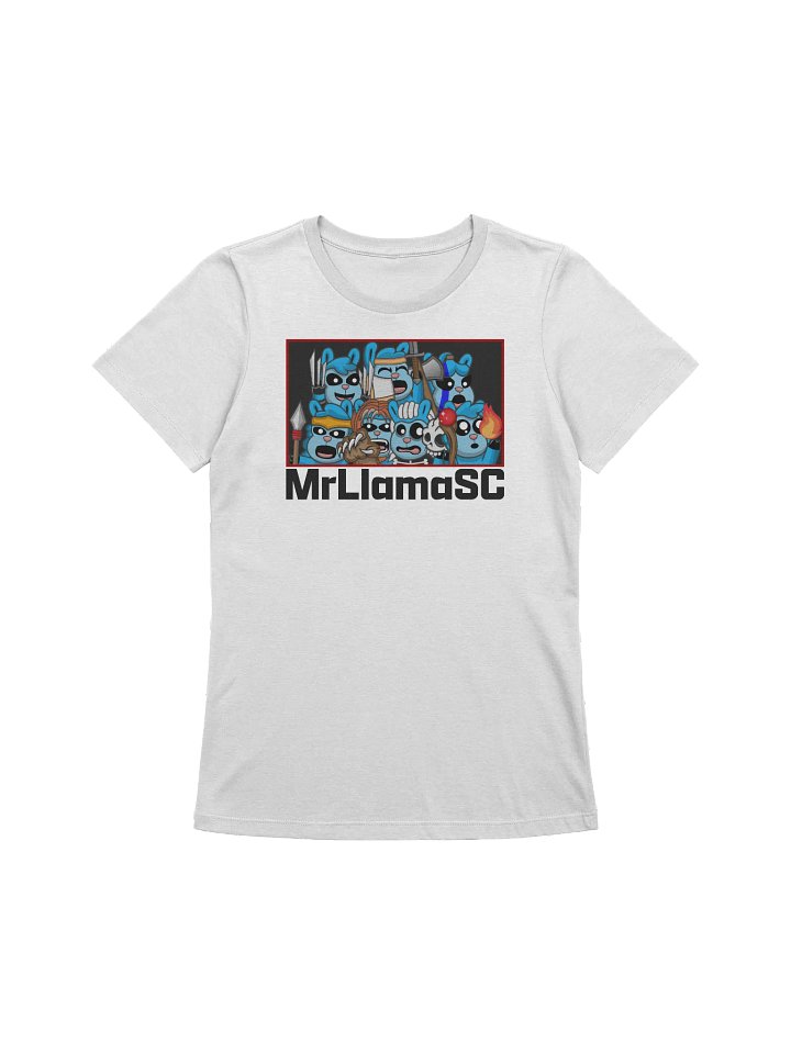 MrLlamaSC Llama Family Women's T-Shirt (White) product image (1)