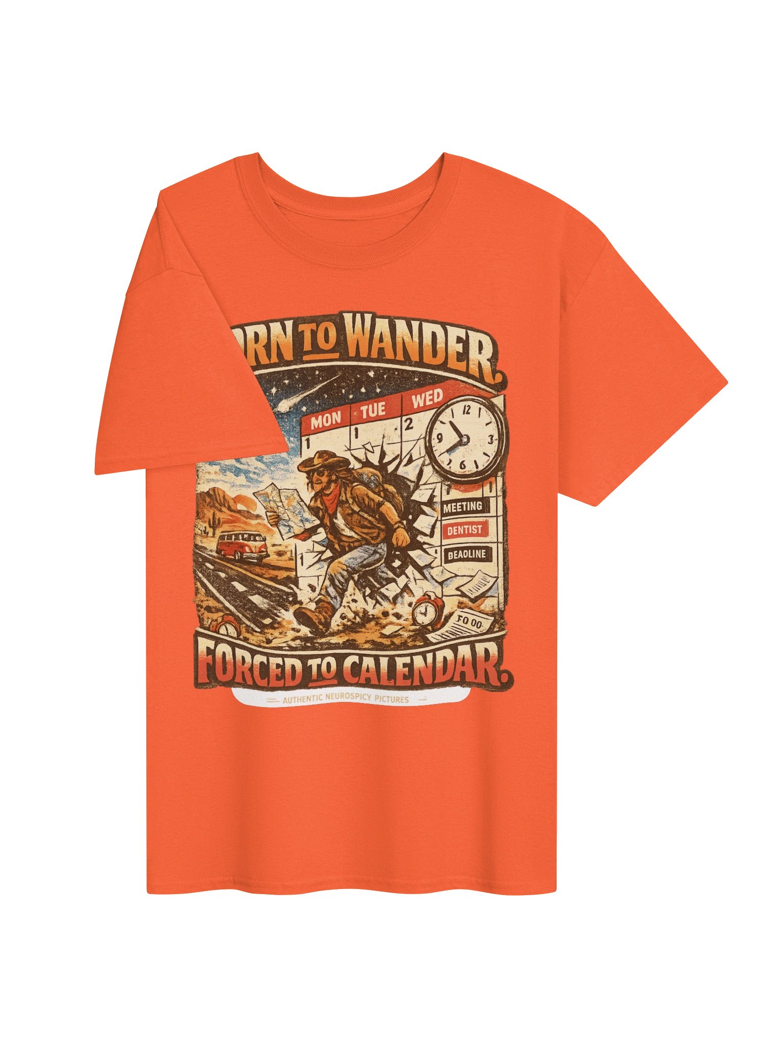 Born to Wander, Forced to Calendar Tee product image (11)