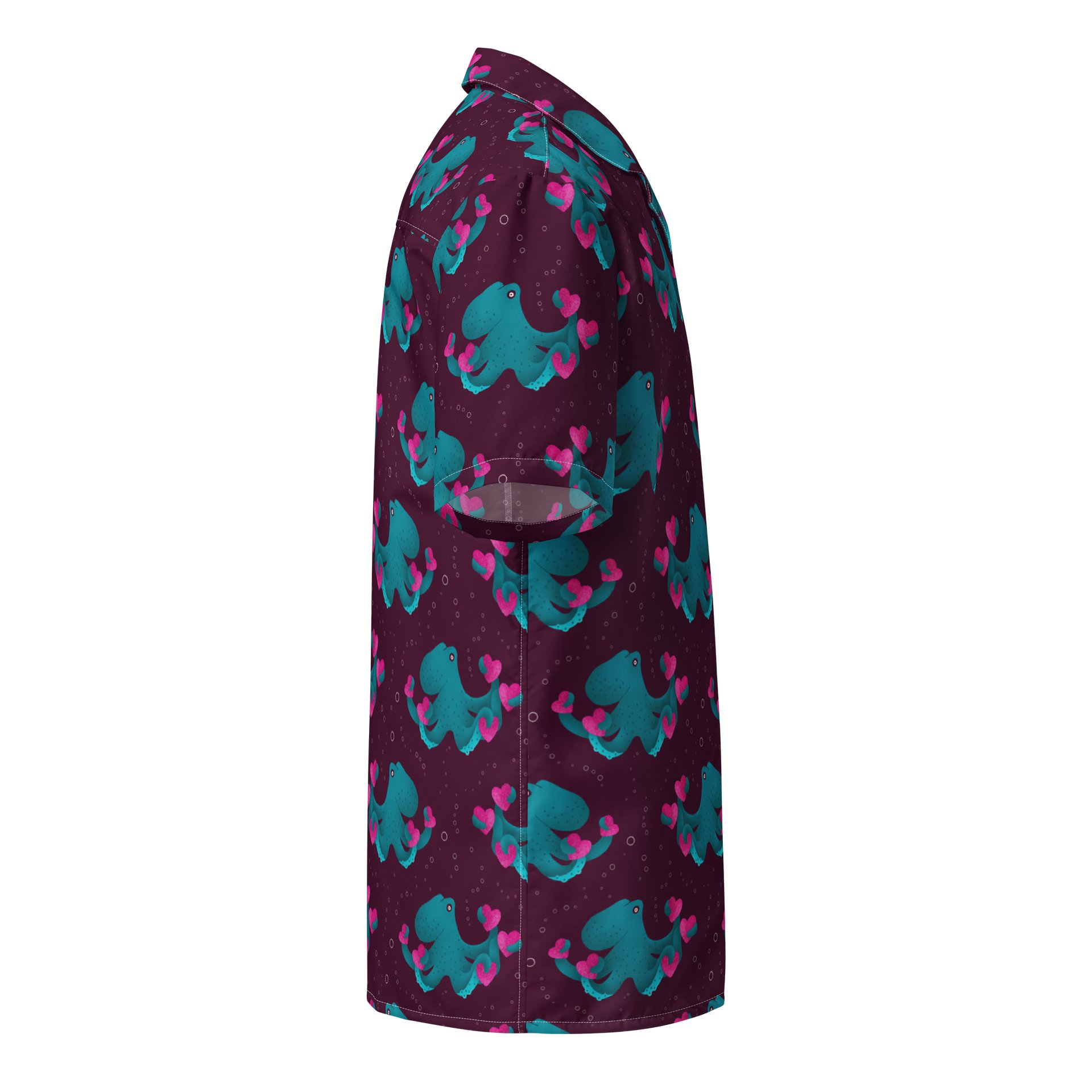 Octopus and Hearts Hawaiian Shirt product image (4)