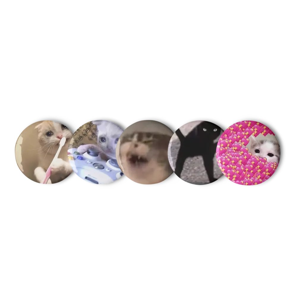 Set of Pin Buttons: Meme Cats 31 product image (1)