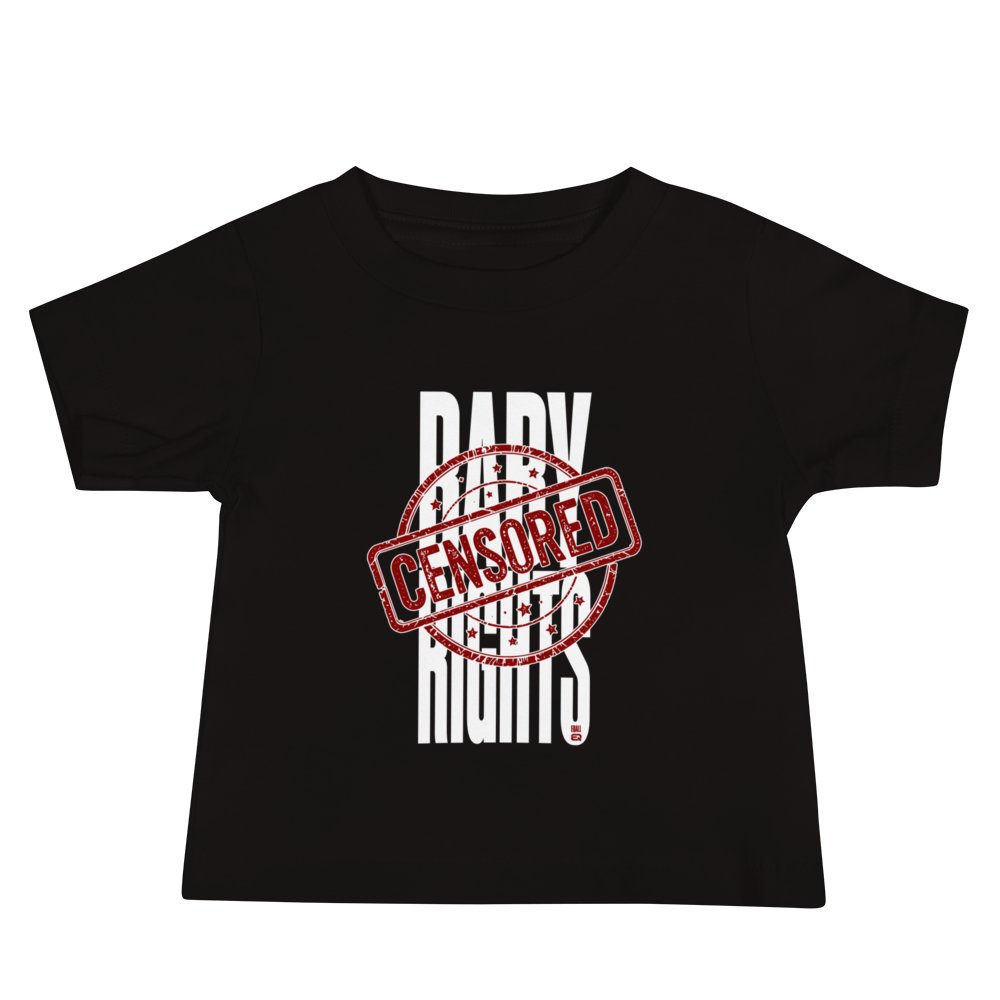 Censored_Baby Rights Unisex Bella+Canvas RAWKDZ T-shirt by EQALL® Essentials_White / Red product image (2)