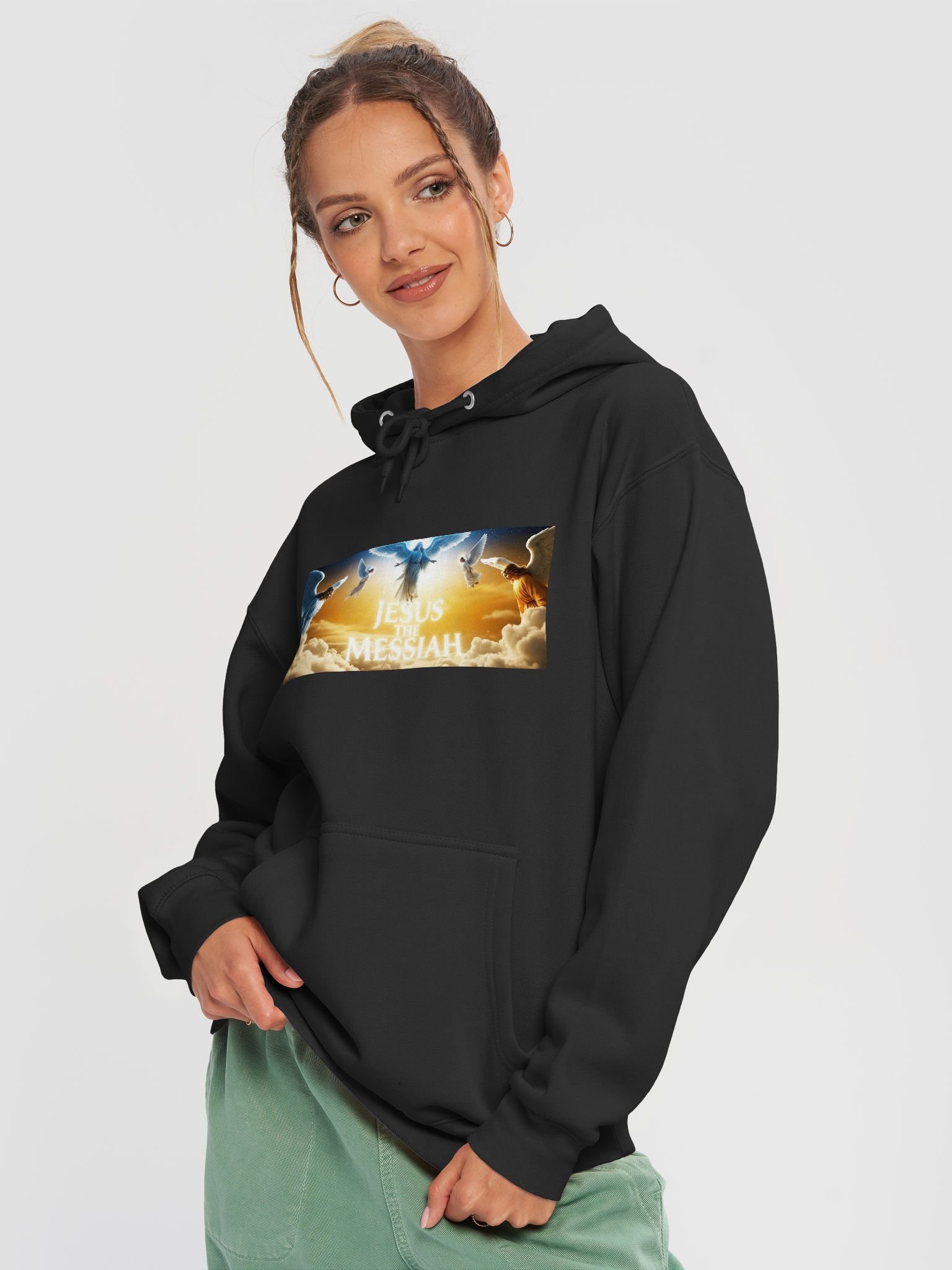 Jesus The Messiah | Heaven’s Glory Premium Hoodie product image (3)