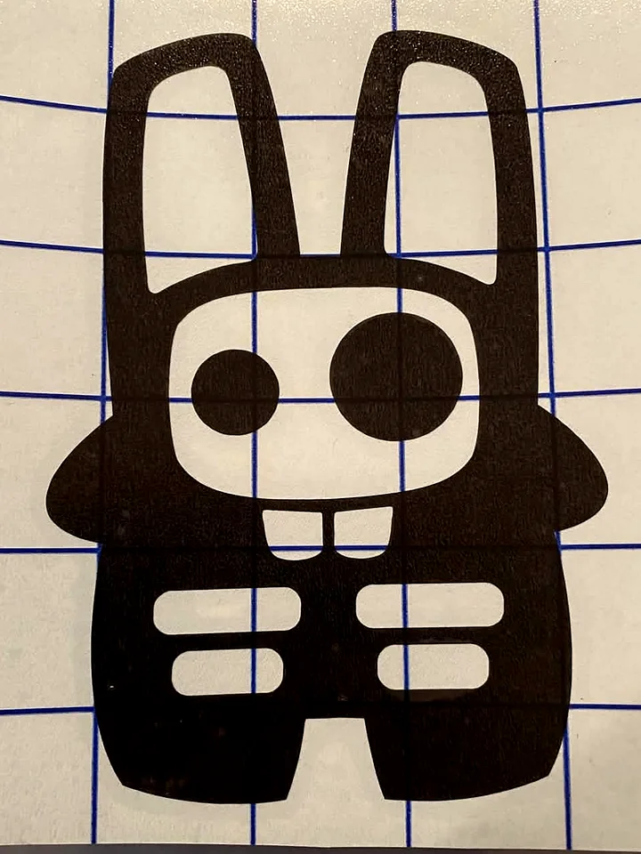 Skeleton Bunny Vinyl Decal product image (1)