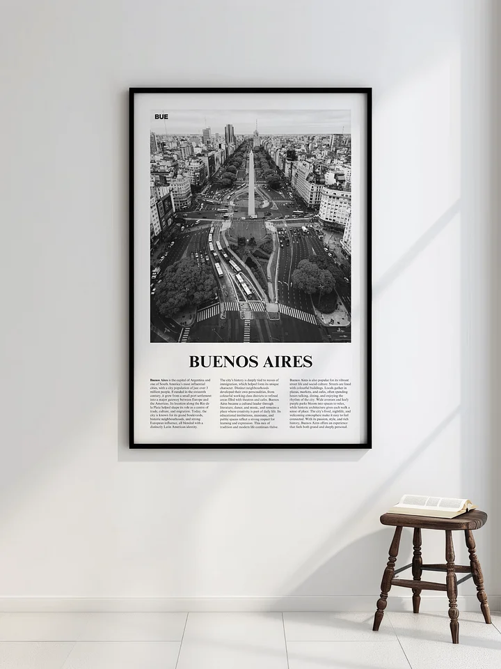 Buenos Aires 01 Newspaper Poster | Framed product image (2)