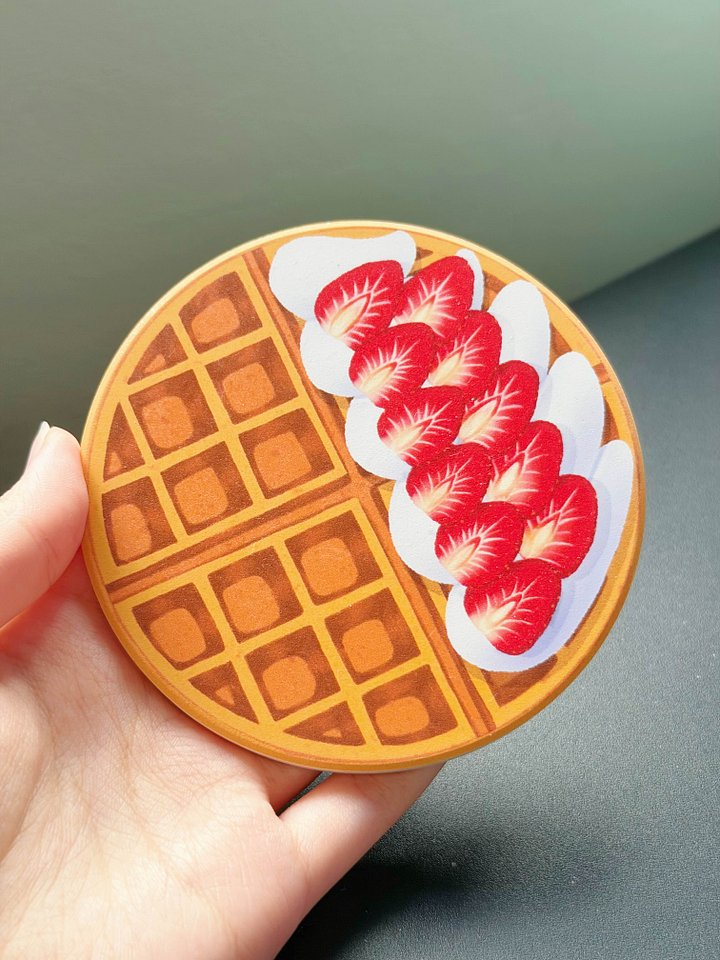Strawberry Cream Waffle Coaster product image (2)