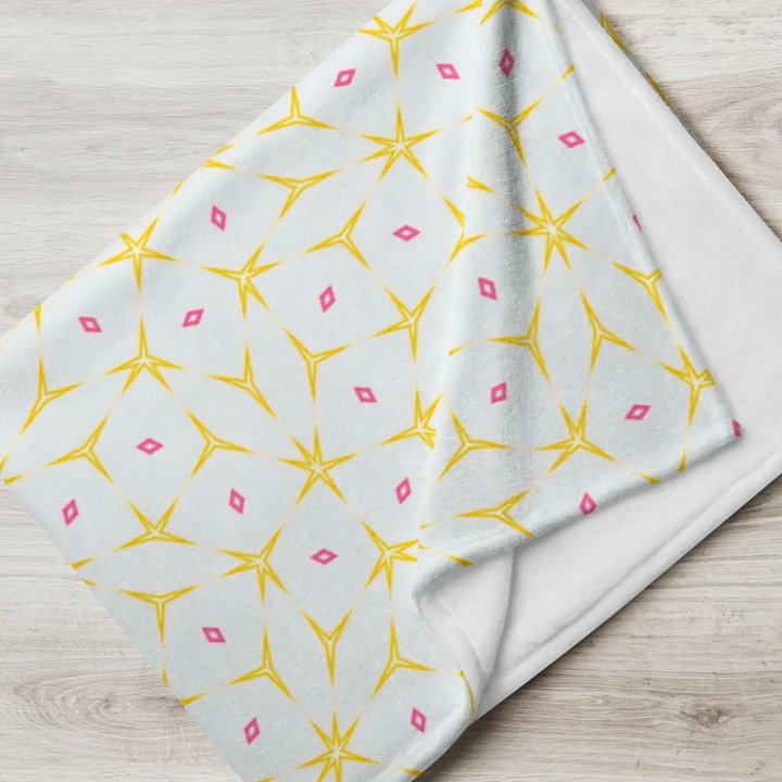 Yellow & Pink Octagonal Diamond Throw Blanket product image (1)