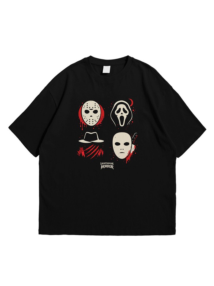 The Horror Multi-Mask Black T-Shirt product image (1)