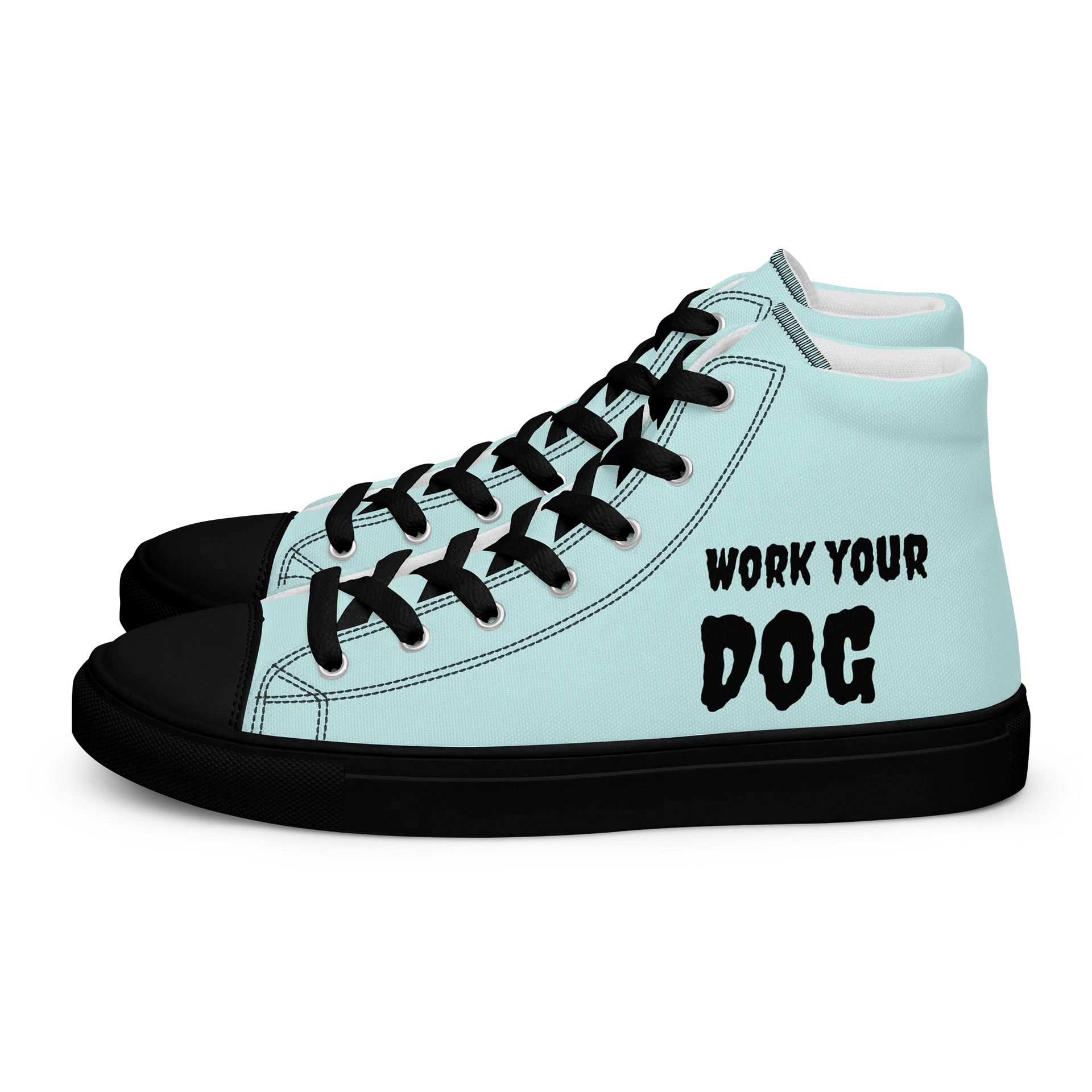 WORK YOUR DOG — Retro Graphic Women's High-Top Sneakers product image (1)