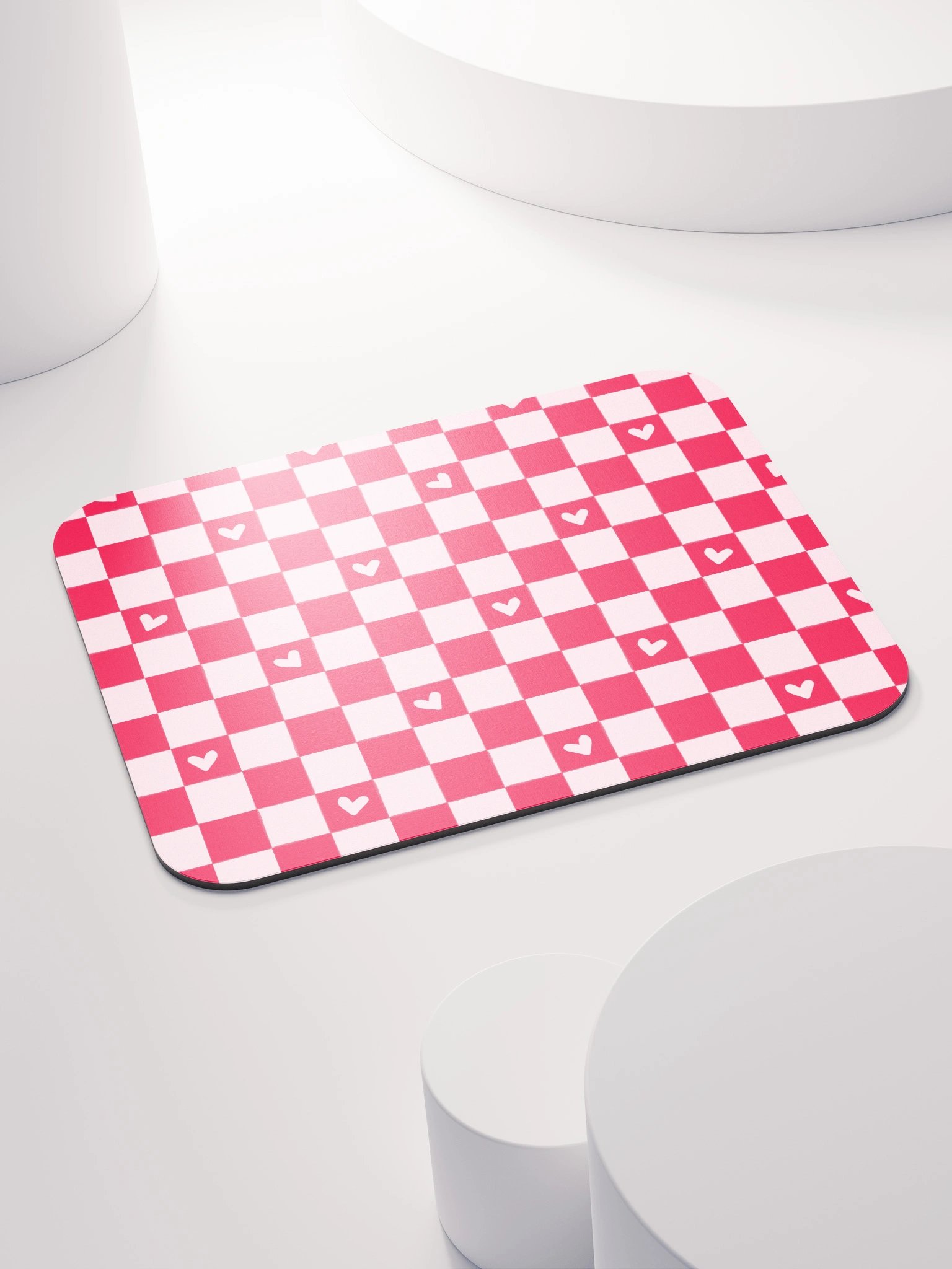 Checked Heart Dreams Mouse Mat- 8.7'' x 7.1'' product image (4)