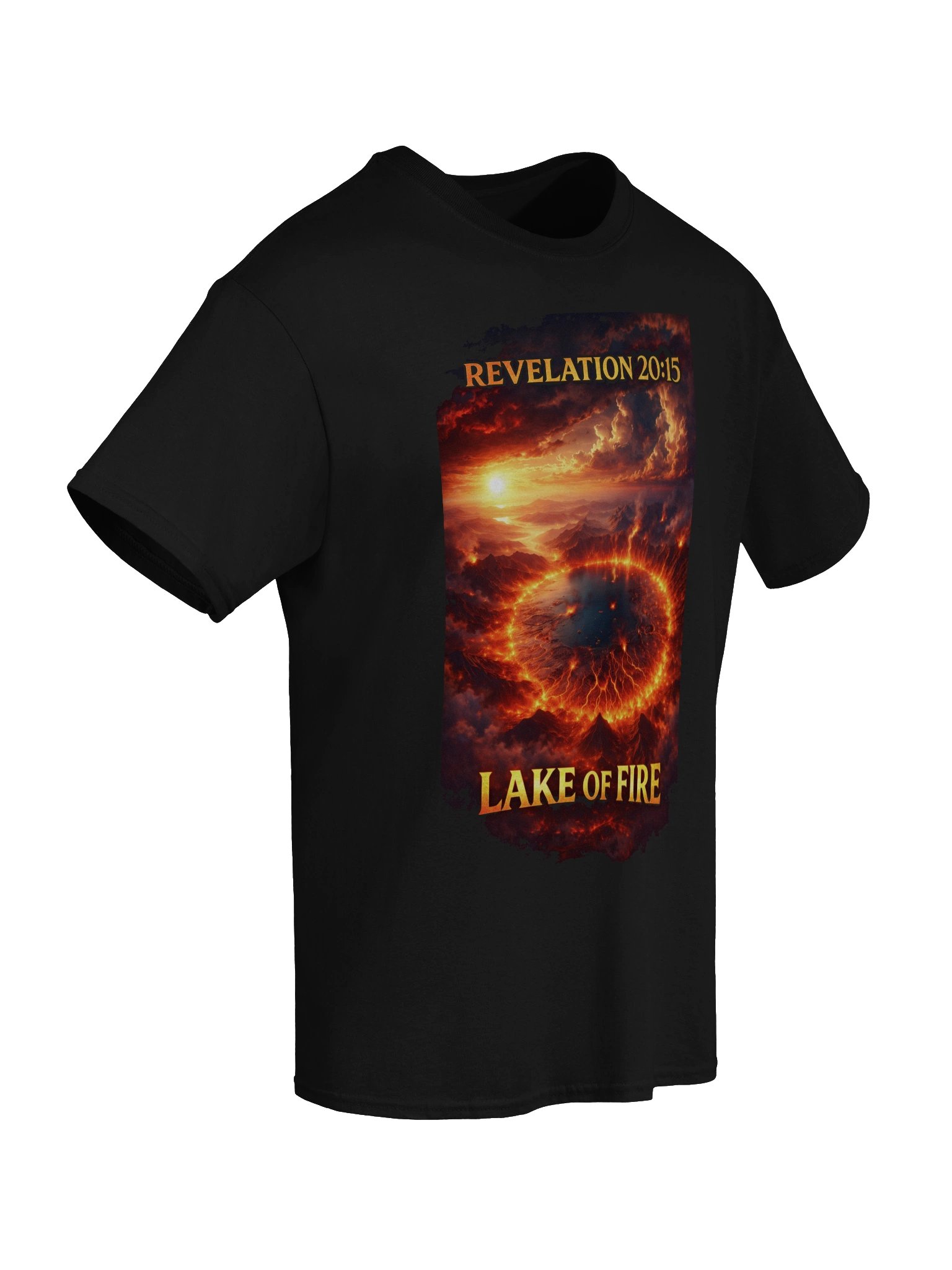 Book of Revelation Tee, Revelation Bible Verse Lake of Fire Prophetic Hell T-Shirt product image (3)