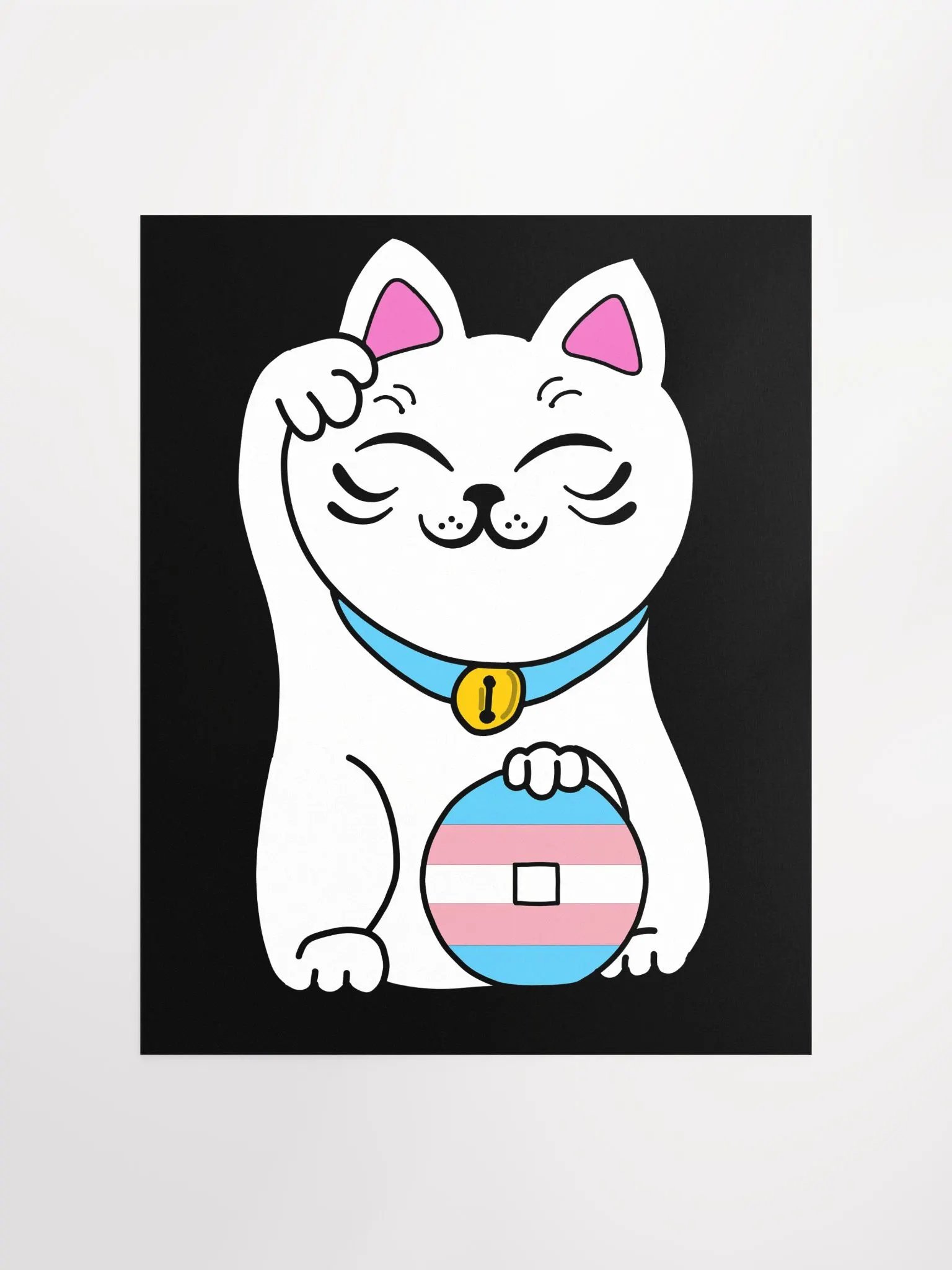 Maneki neko transgender pride poster product image (1)