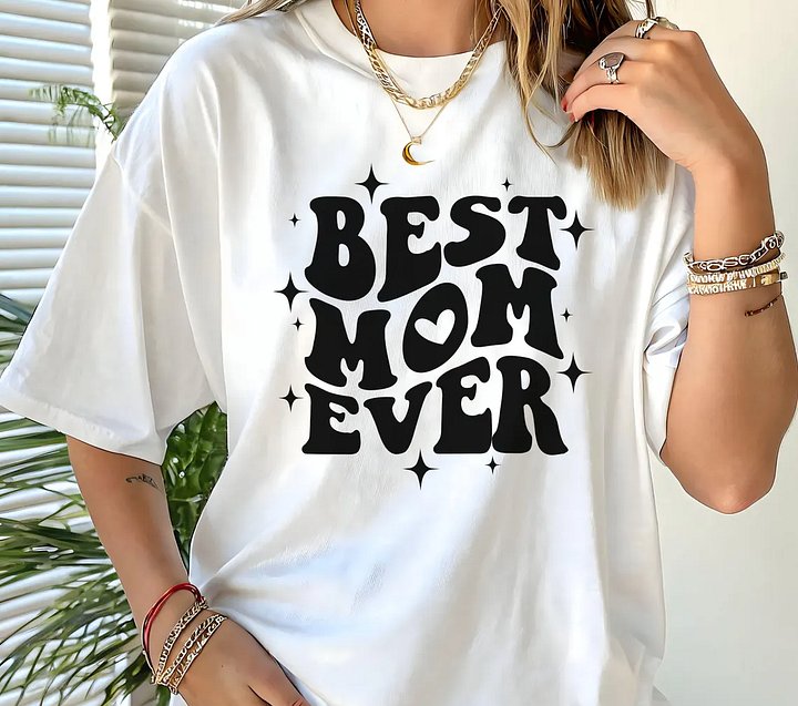 Retro Groovy Best Mom Ever Shirt - Trendy Mother's Day 2026 Tee product image (1)